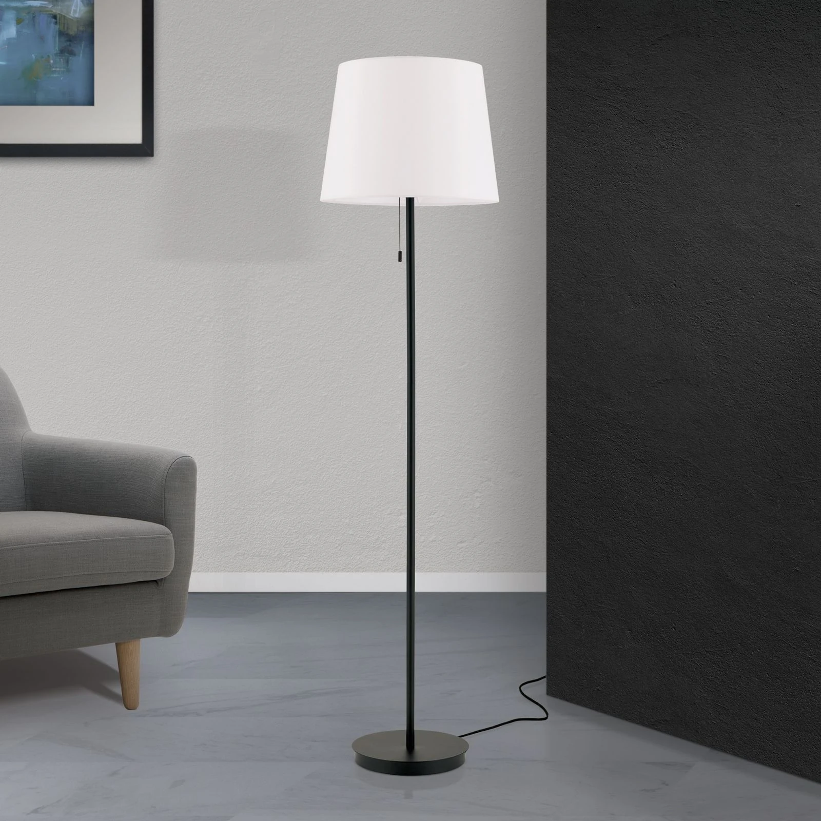 Podna lampa LUDWIG, crna završna obrada - 3