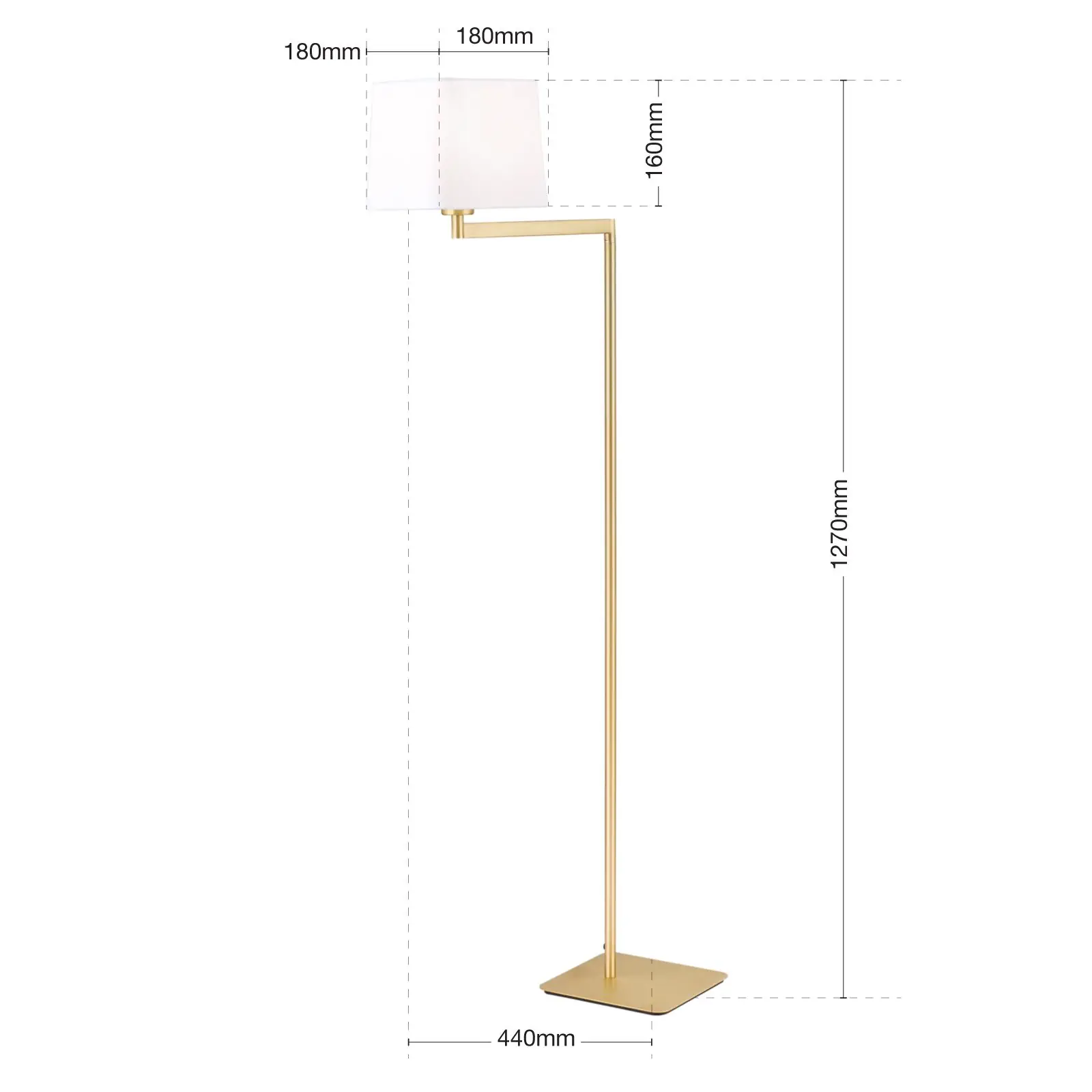 Podna lampa CARLTON, mat mesing - 7