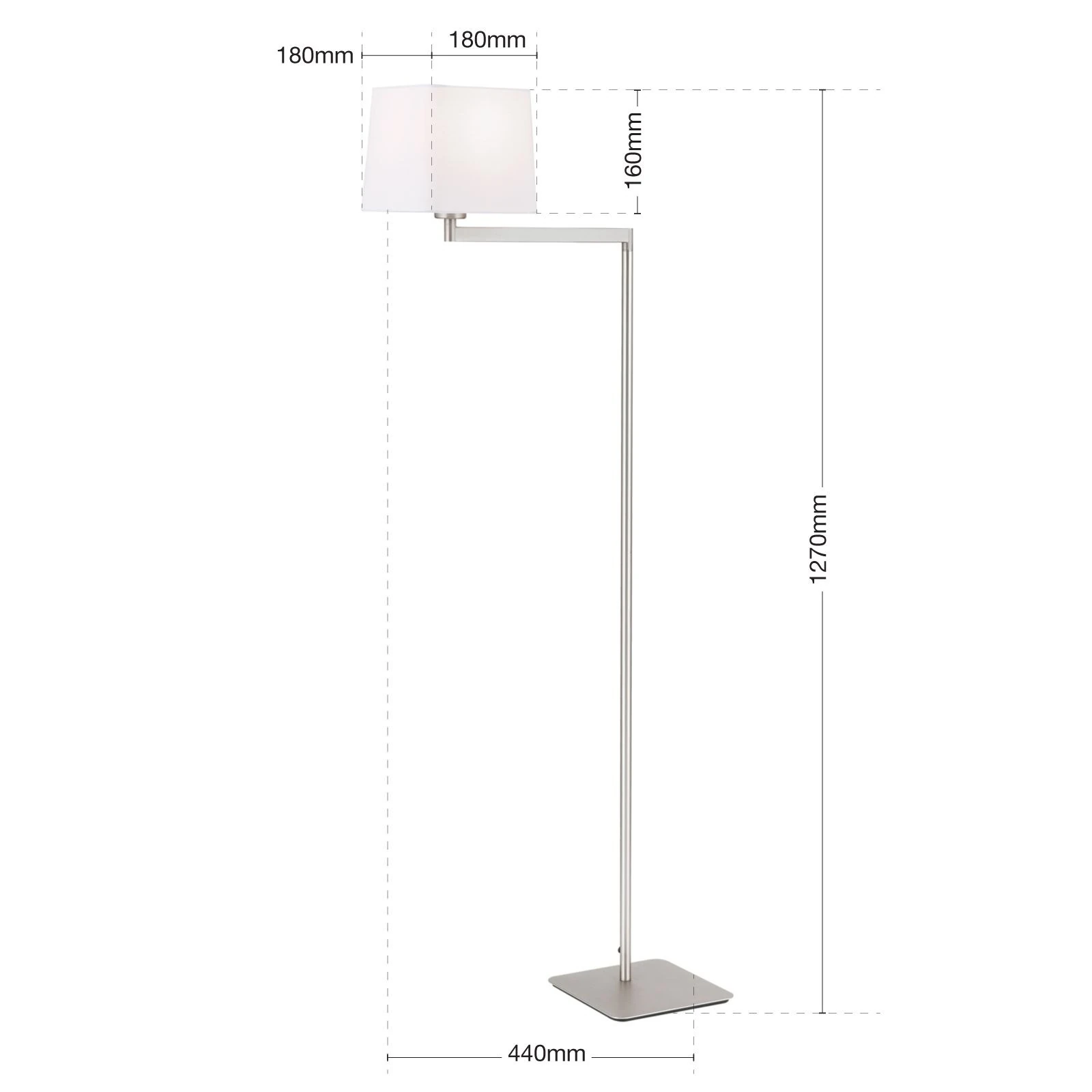 Podna lampa CARLTON, saten završna obrada - 7