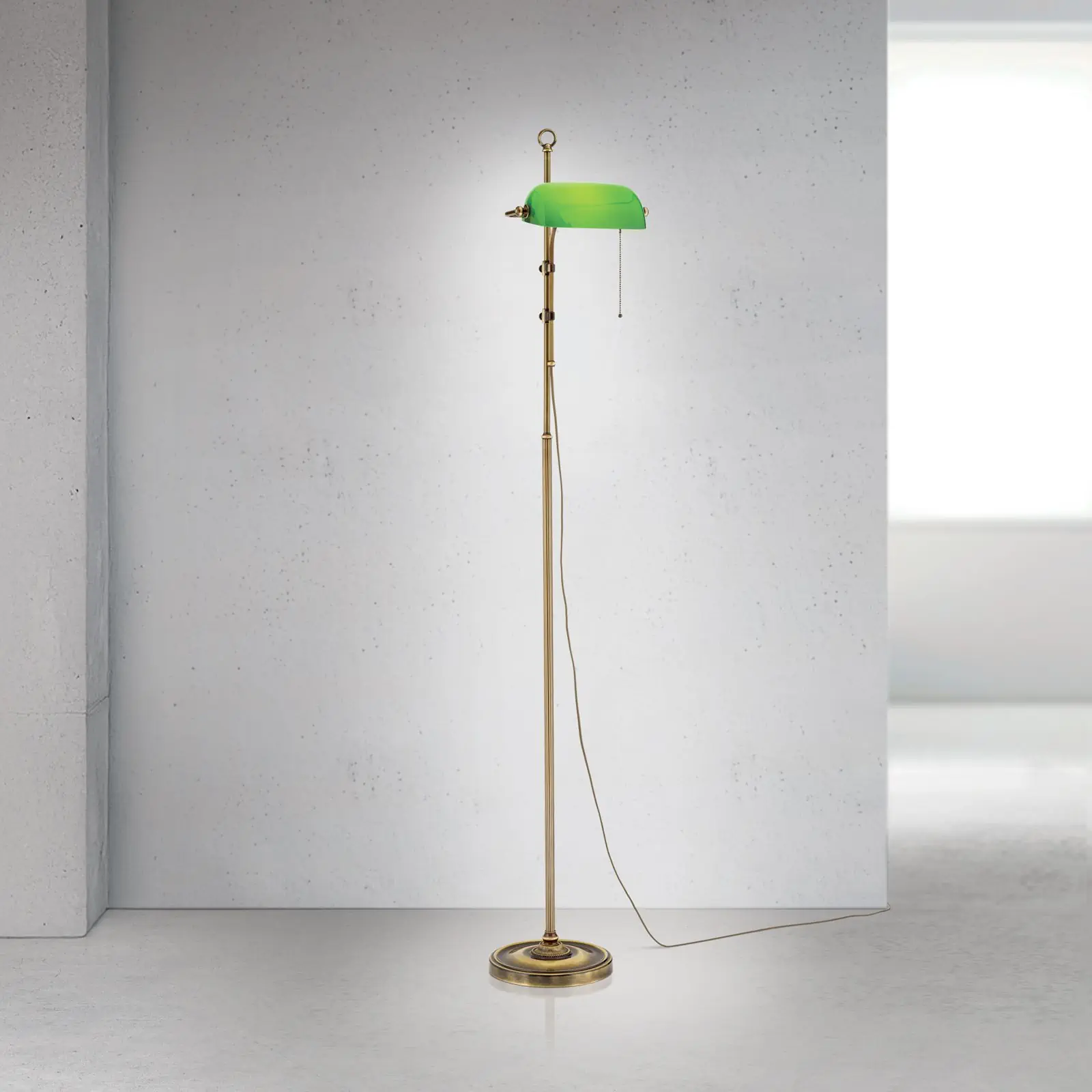 Podna lampa HARVARD, visina 167 cm, patina/zelena