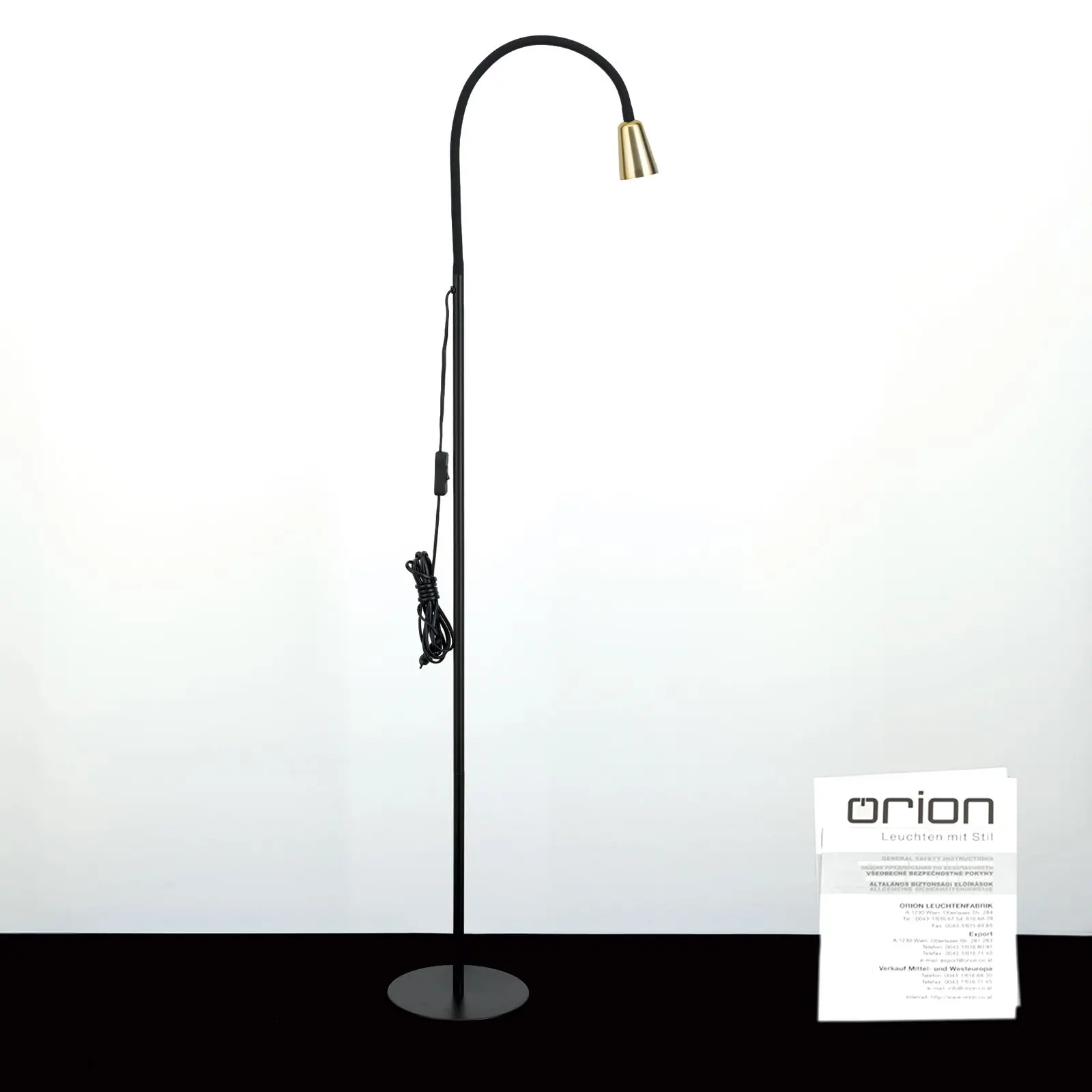 Podna lampa DOTTY, crni mesing - 8