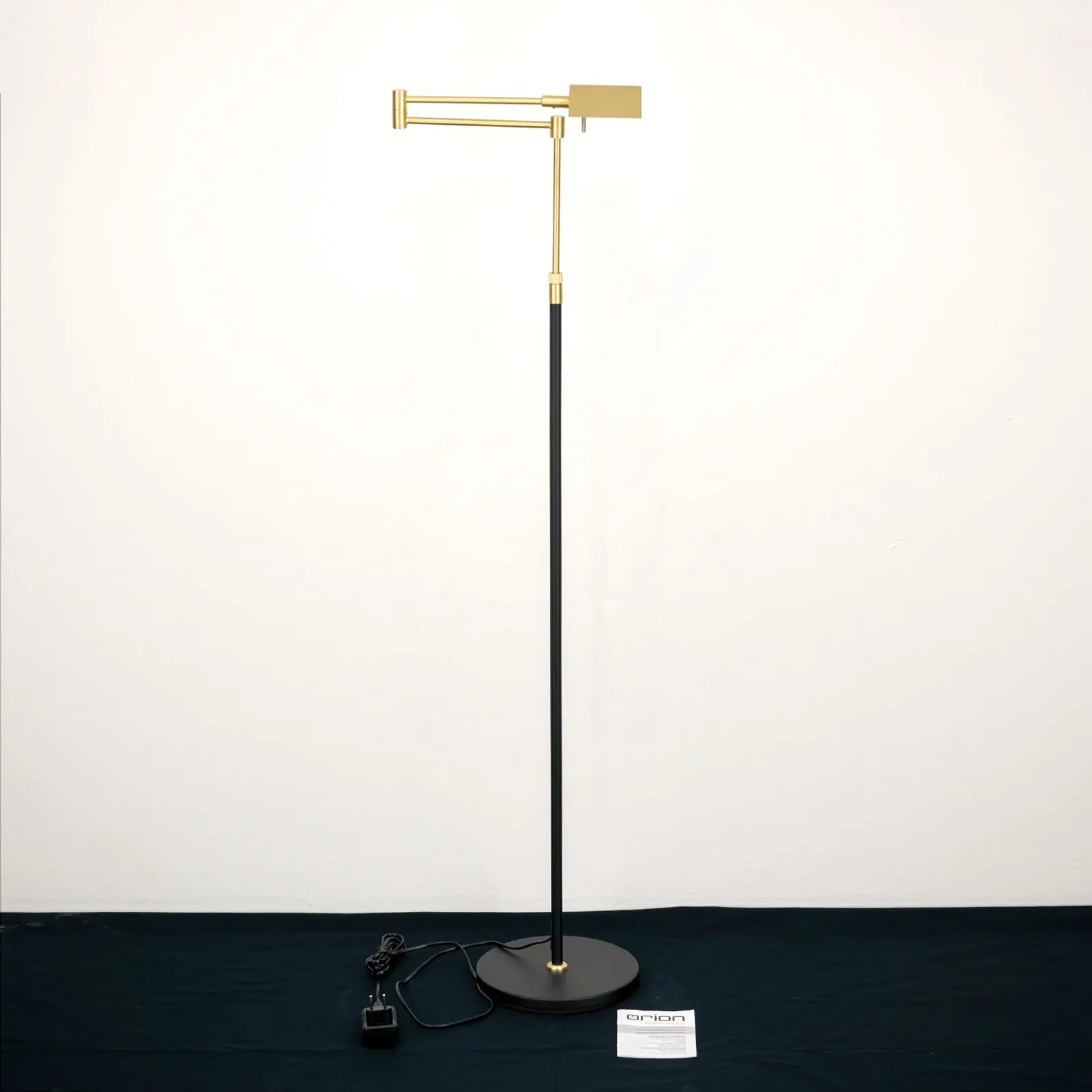 LED podna lampa BOSTON, rotirajuća ruka, mesing mat - 8