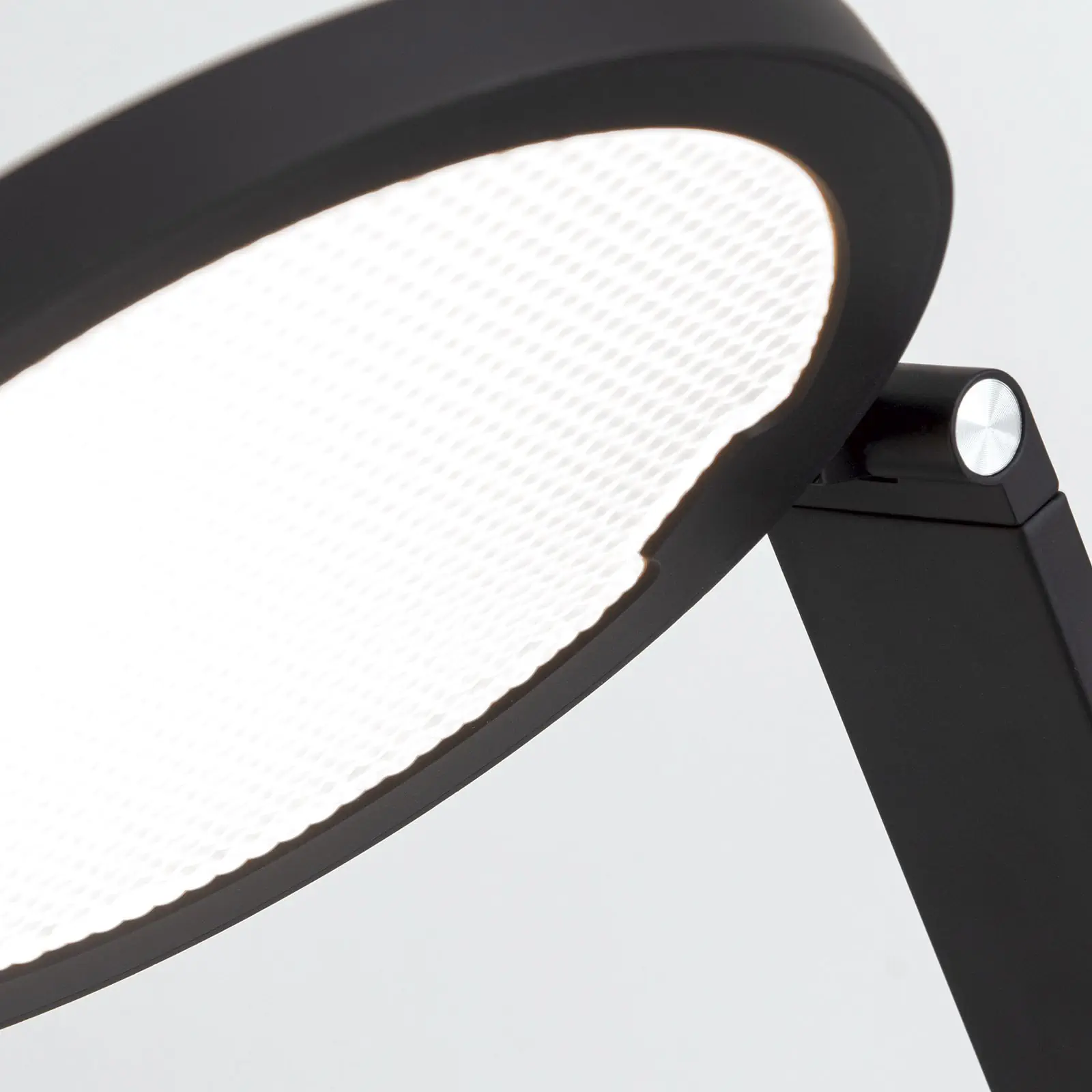 LED podna lampa FATI, sa lampom za čitanje, crna - 5