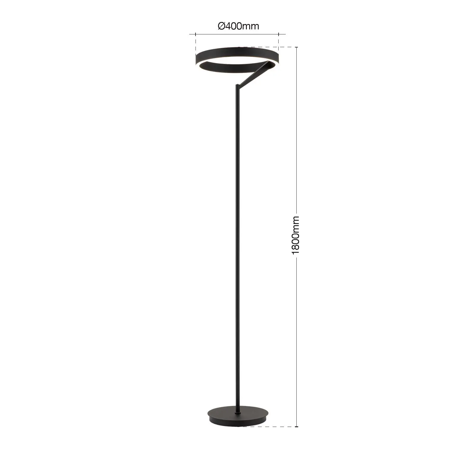 LED podna lampa KOLK, crna - 8