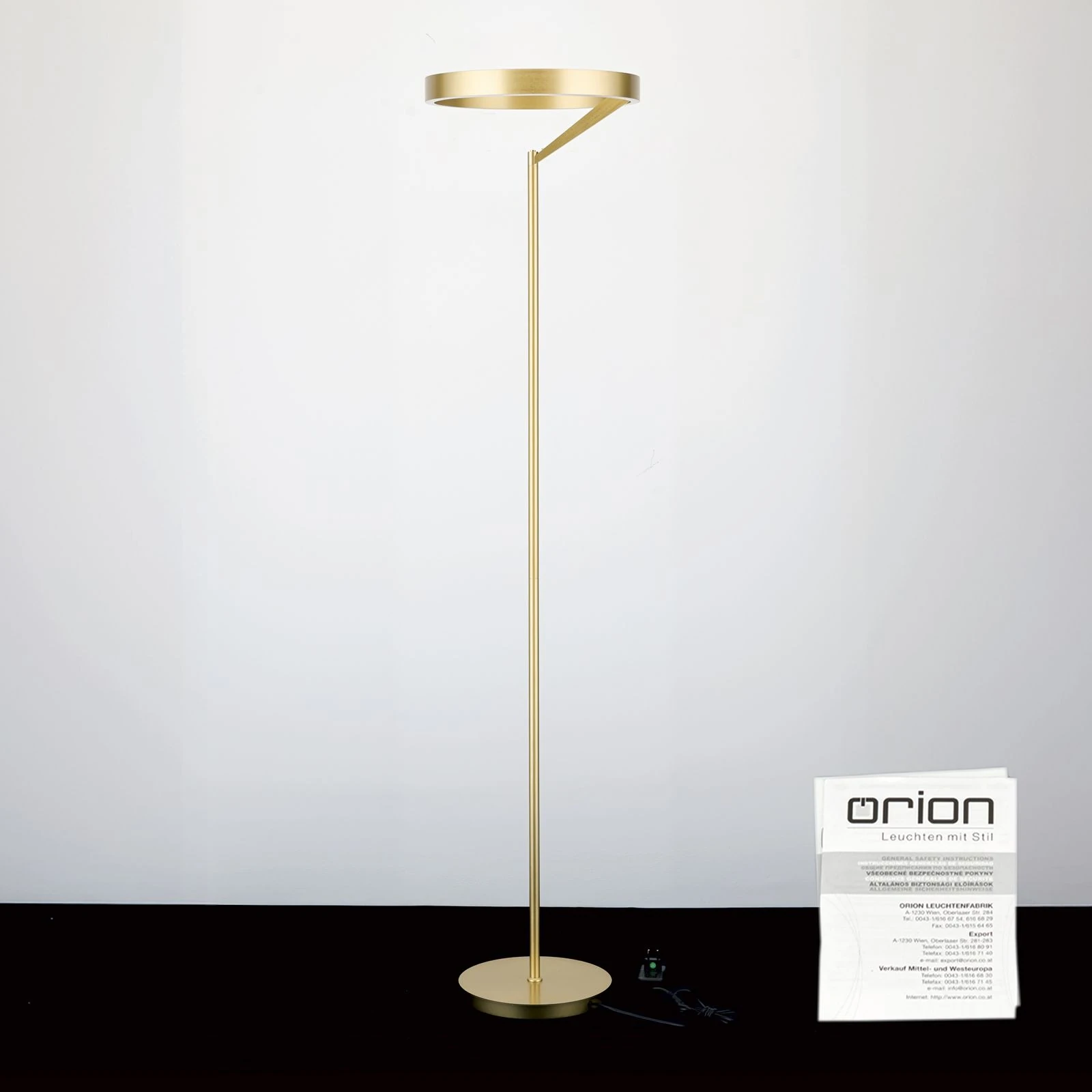 LED podna lampa KOLK, brušeno zlato - 9