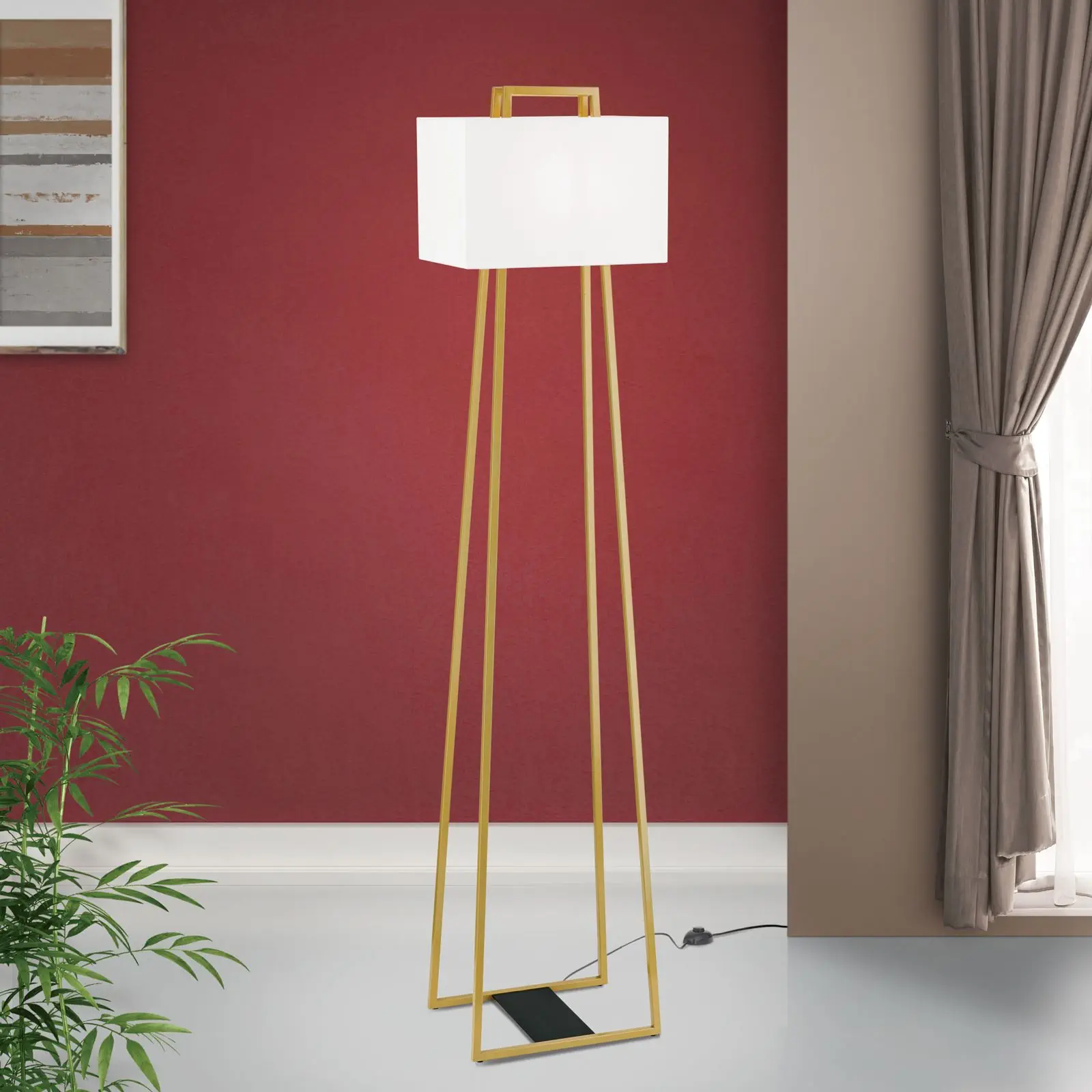 Podna lampa GORDI, zlatna - 2