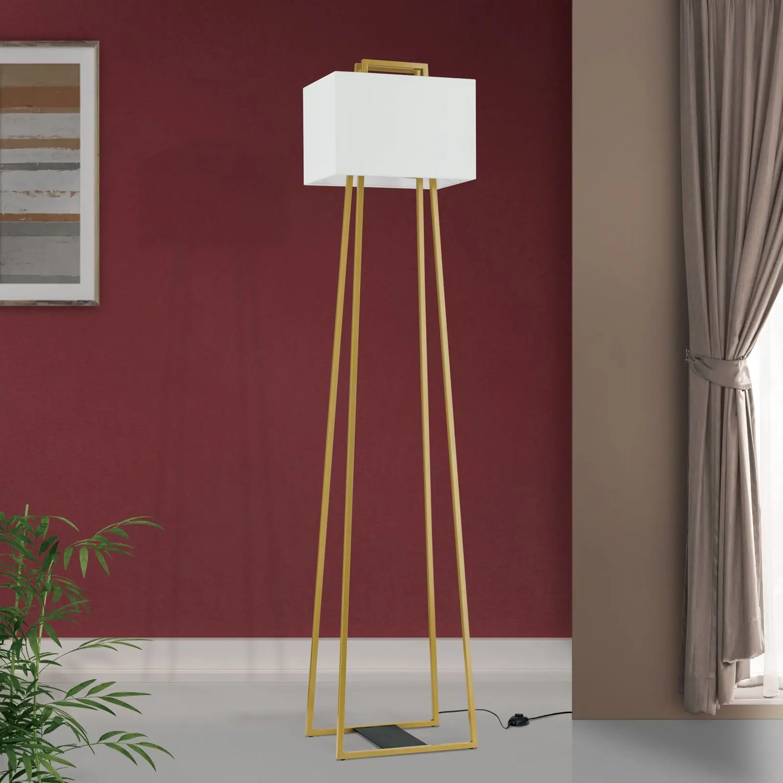 Podna lampa GORDI, zlatna - 3