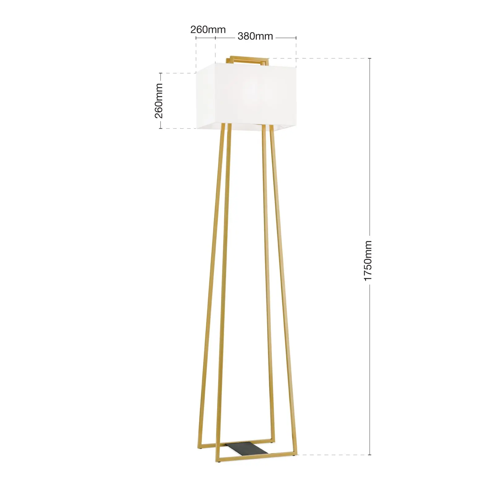 Podna lampa GORDI, zlatna - 7