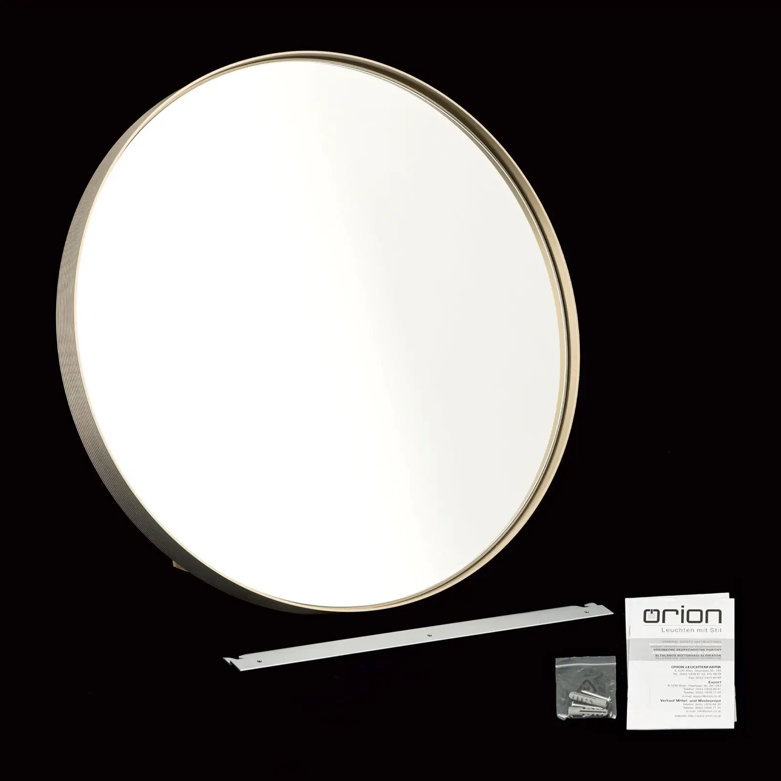 Ogledalo CARLO, Ø 61 cm, mat zlatno anodizirano - 7