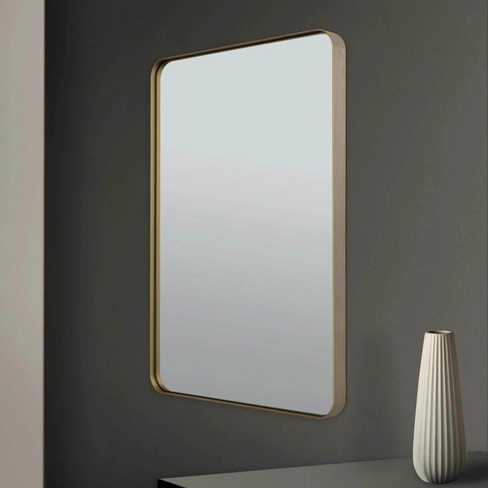 Ogledalo CARLO, 61x91 cm, mat zlatno anodizirano