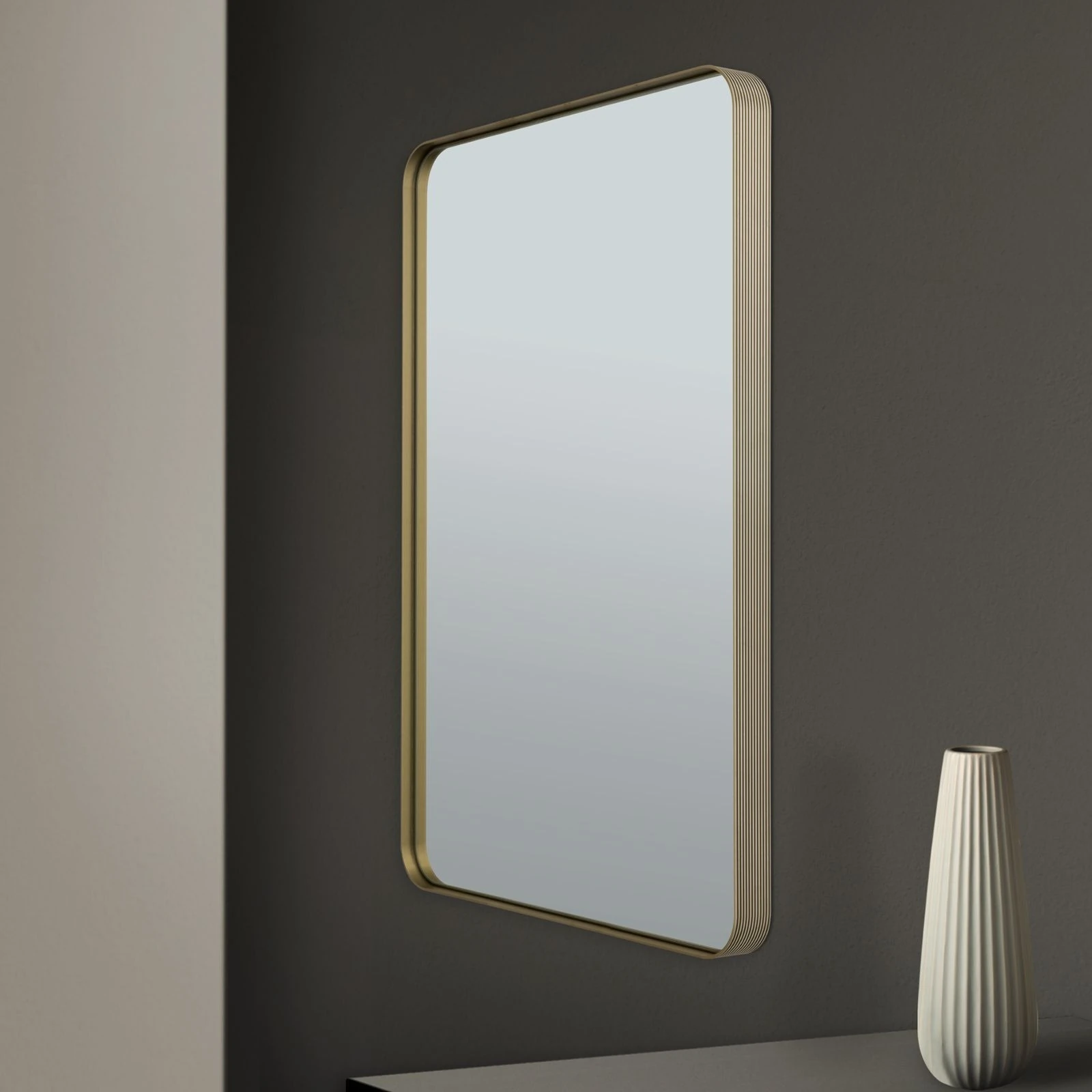 Ogledalo CARLO, 61x91 cm, mat zlatno anodizirano - 2