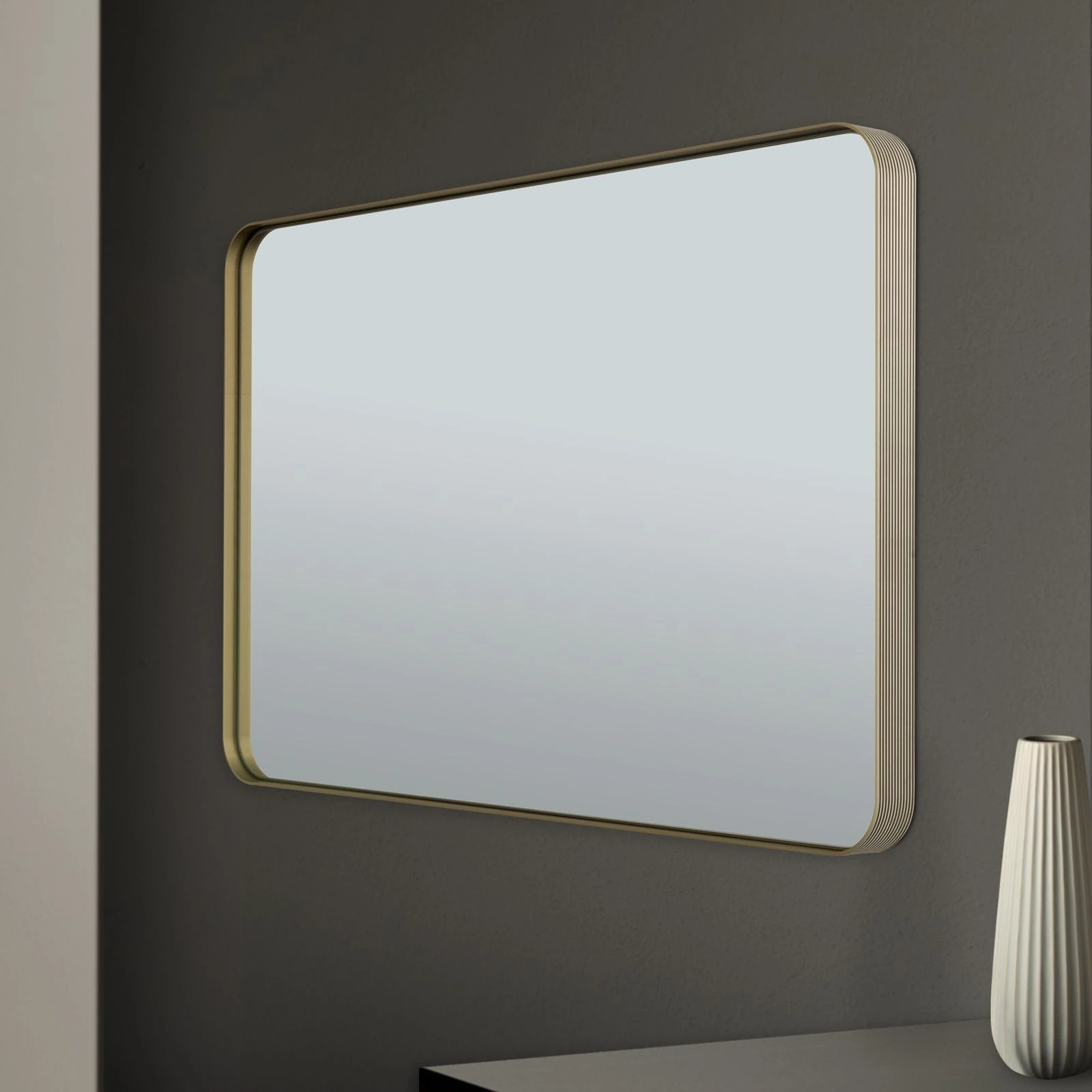 Ogledalo CARLO, 61x91 cm, mat zlatno anodizirano - 3