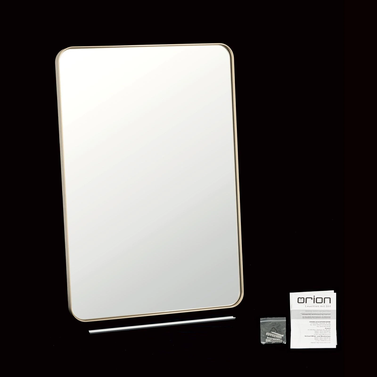 Ogledalo CARLO, 61x91 cm, mat zlatno anodizirano - 8