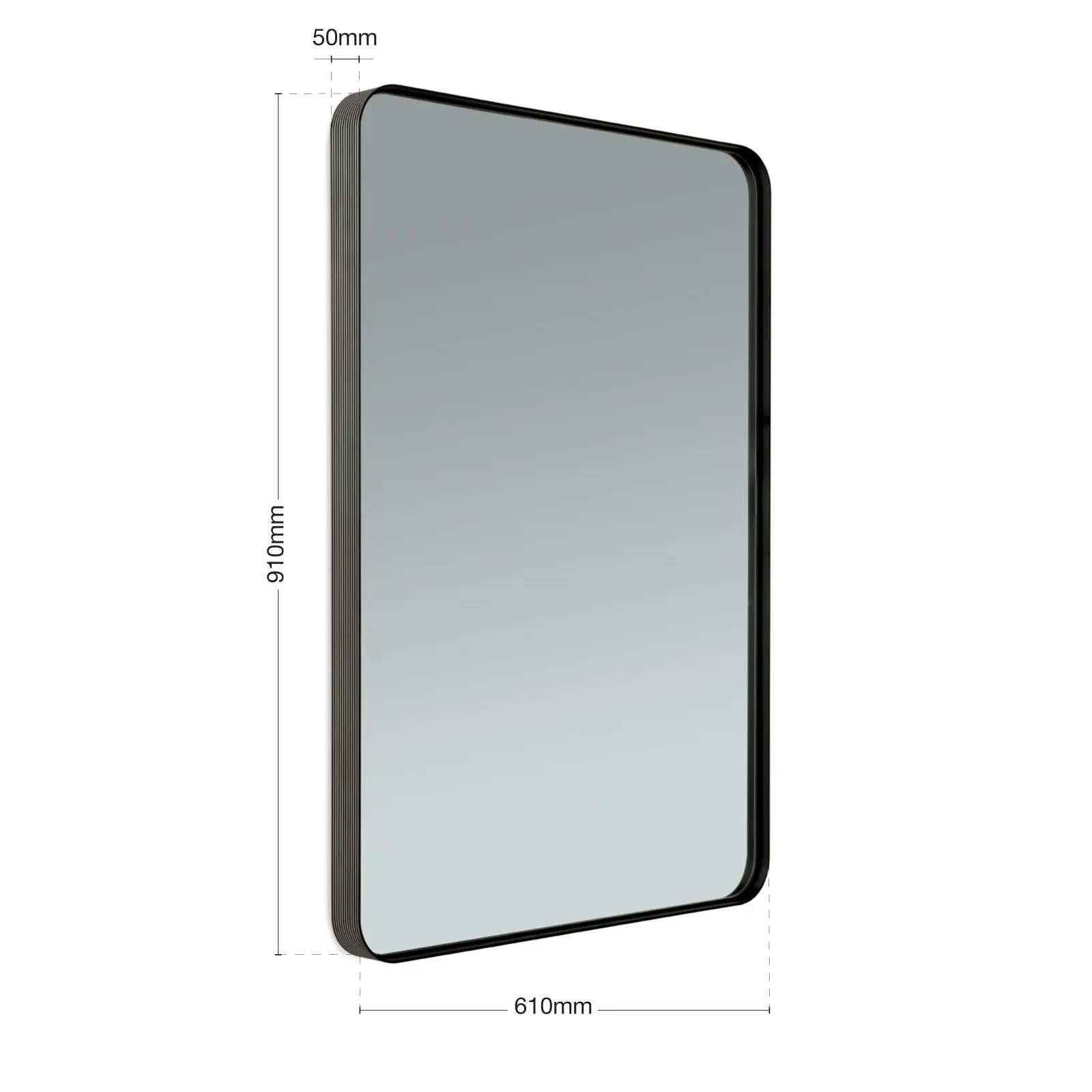 Ogledalo CARLO, 61×91 cm, crno - 7