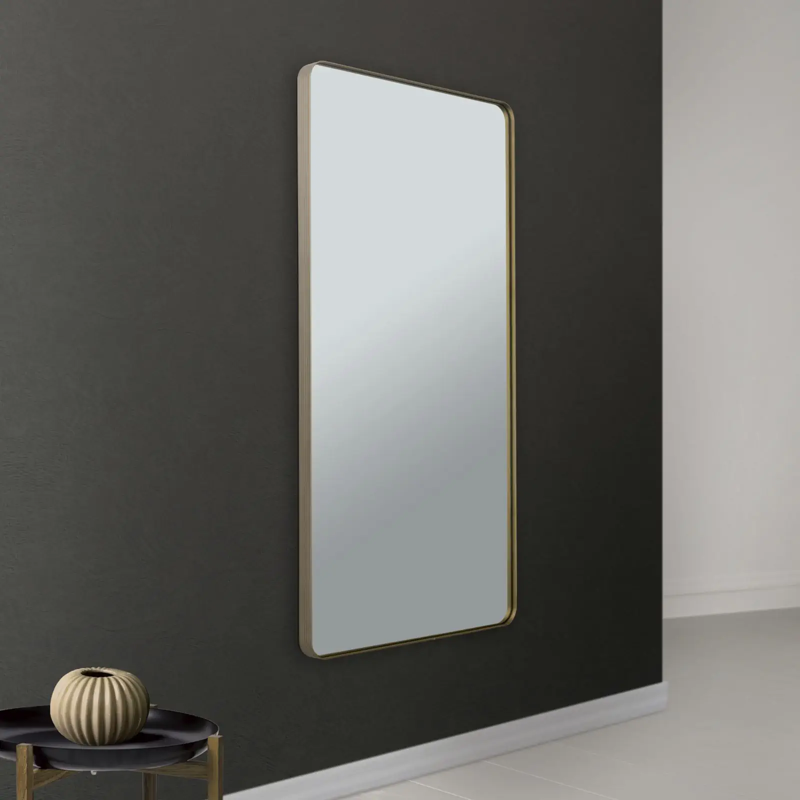 Ogledalo CARLO, 152 × 76 cm, mat zlatno anodizirano