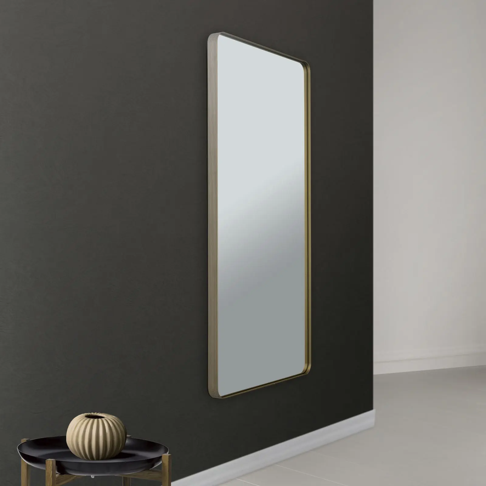 Ogledalo CARLO, 152 × 76 cm, mat zlatno anodizirano - 2