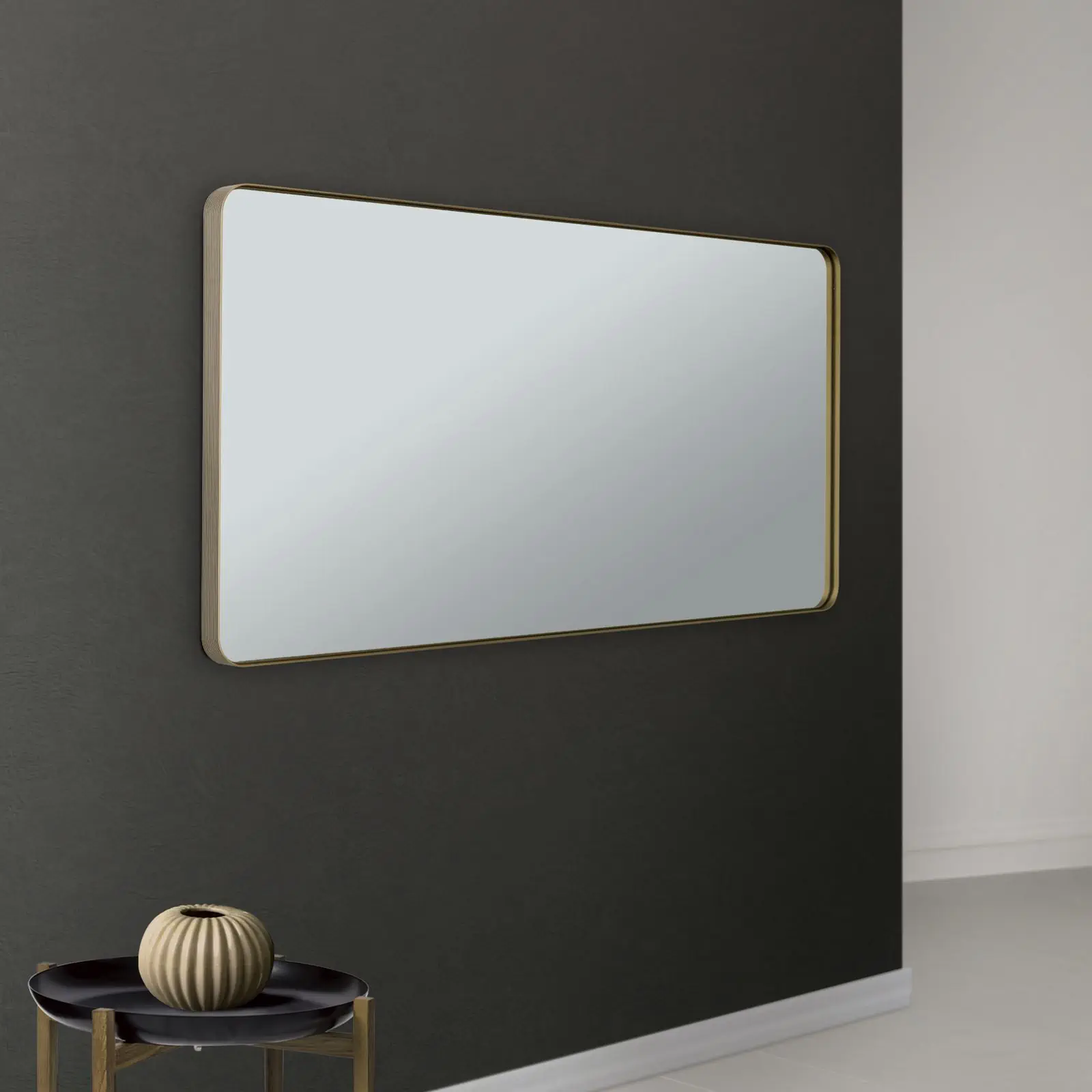 Ogledalo CARLO, 152 × 76 cm, mat zlatno anodizirano - 3