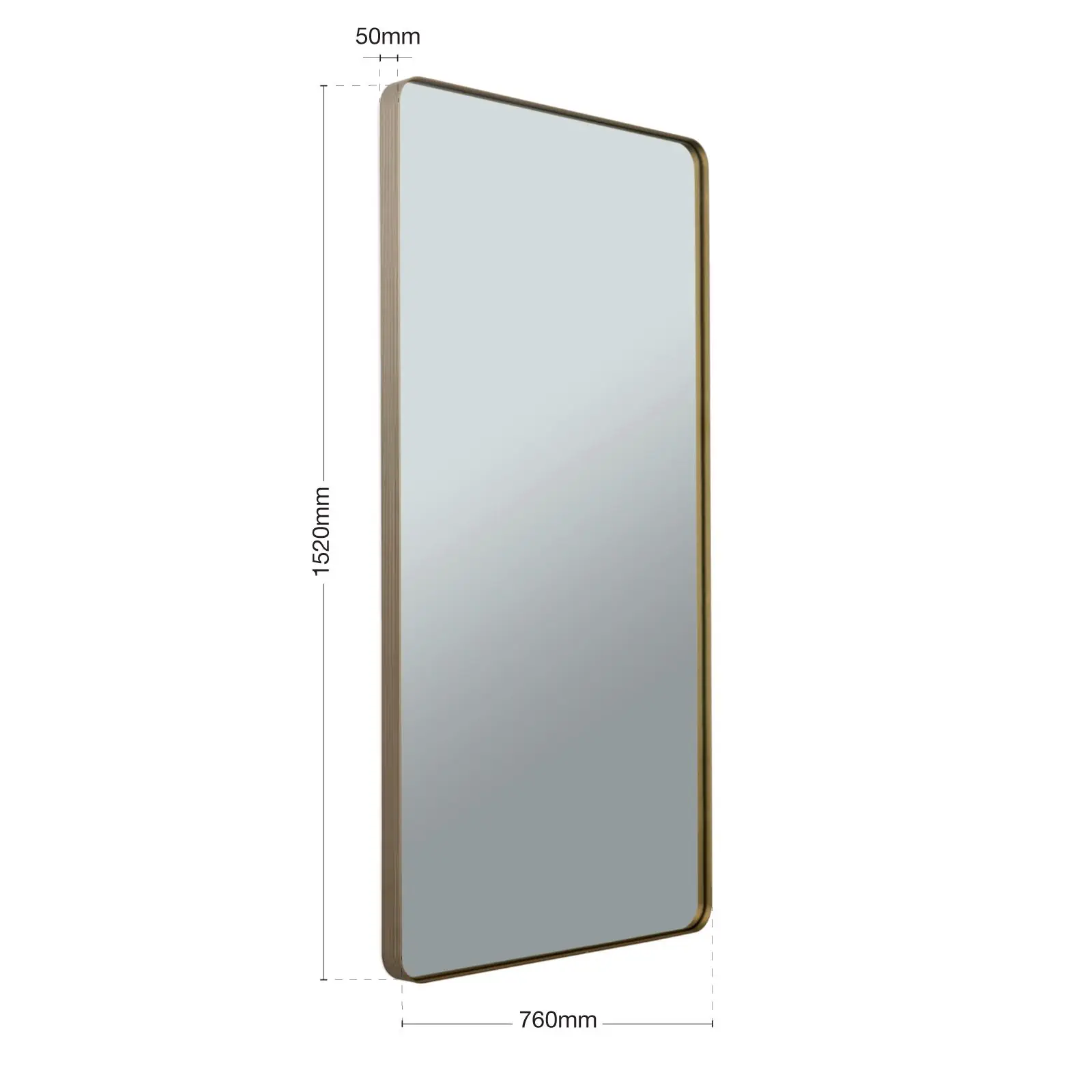 Ogledalo CARLO, 152 × 76 cm, mat zlatno anodizirano - 7