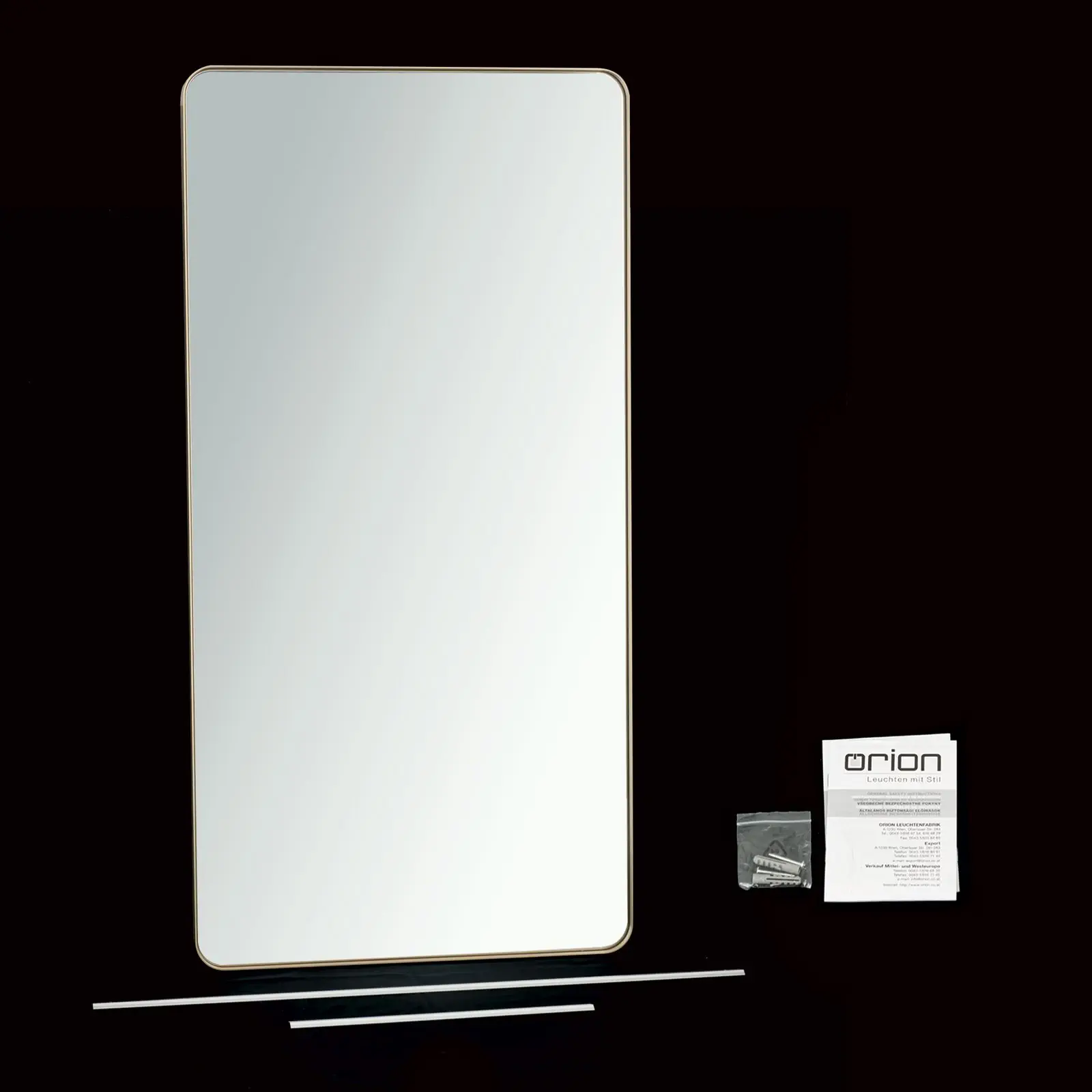 Ogledalo CARLO, 152 × 76 cm, mat zlatno anodizirano - 8