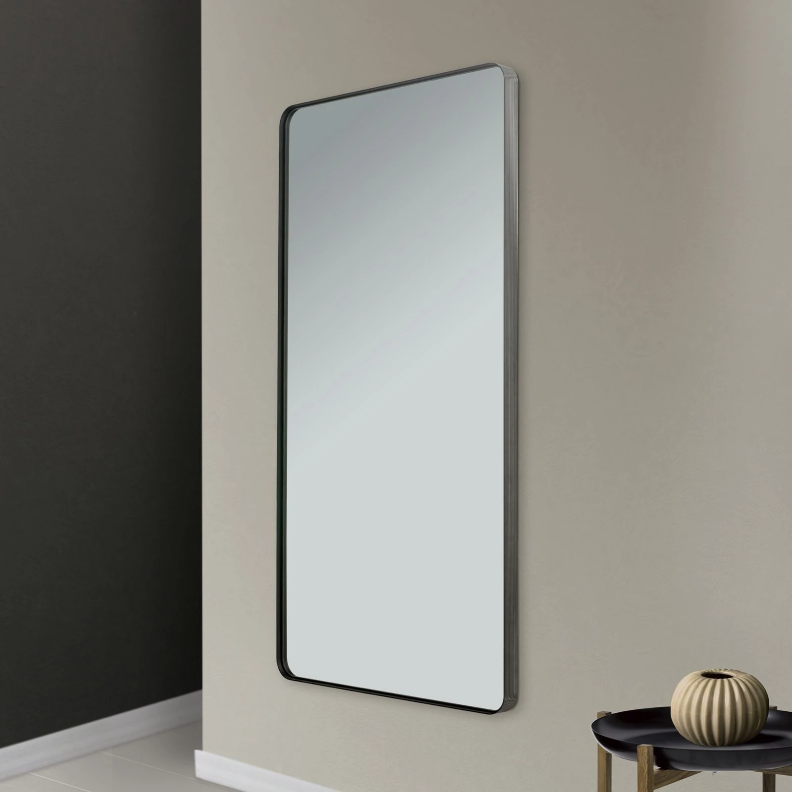 Ogledalo CARLO, 152x76 cm, crno