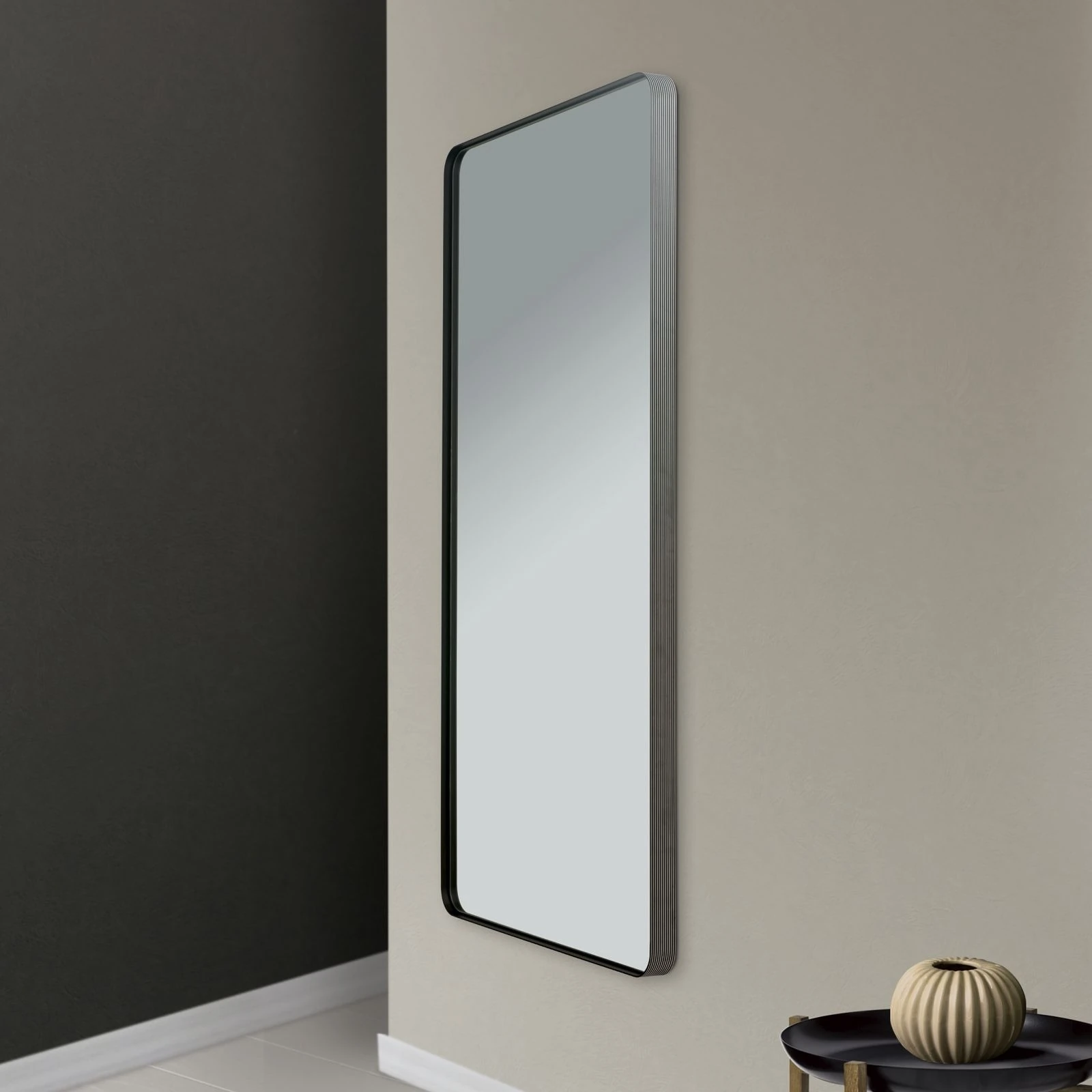 Ogledalo CARLO, 152x76 cm, crno - 2