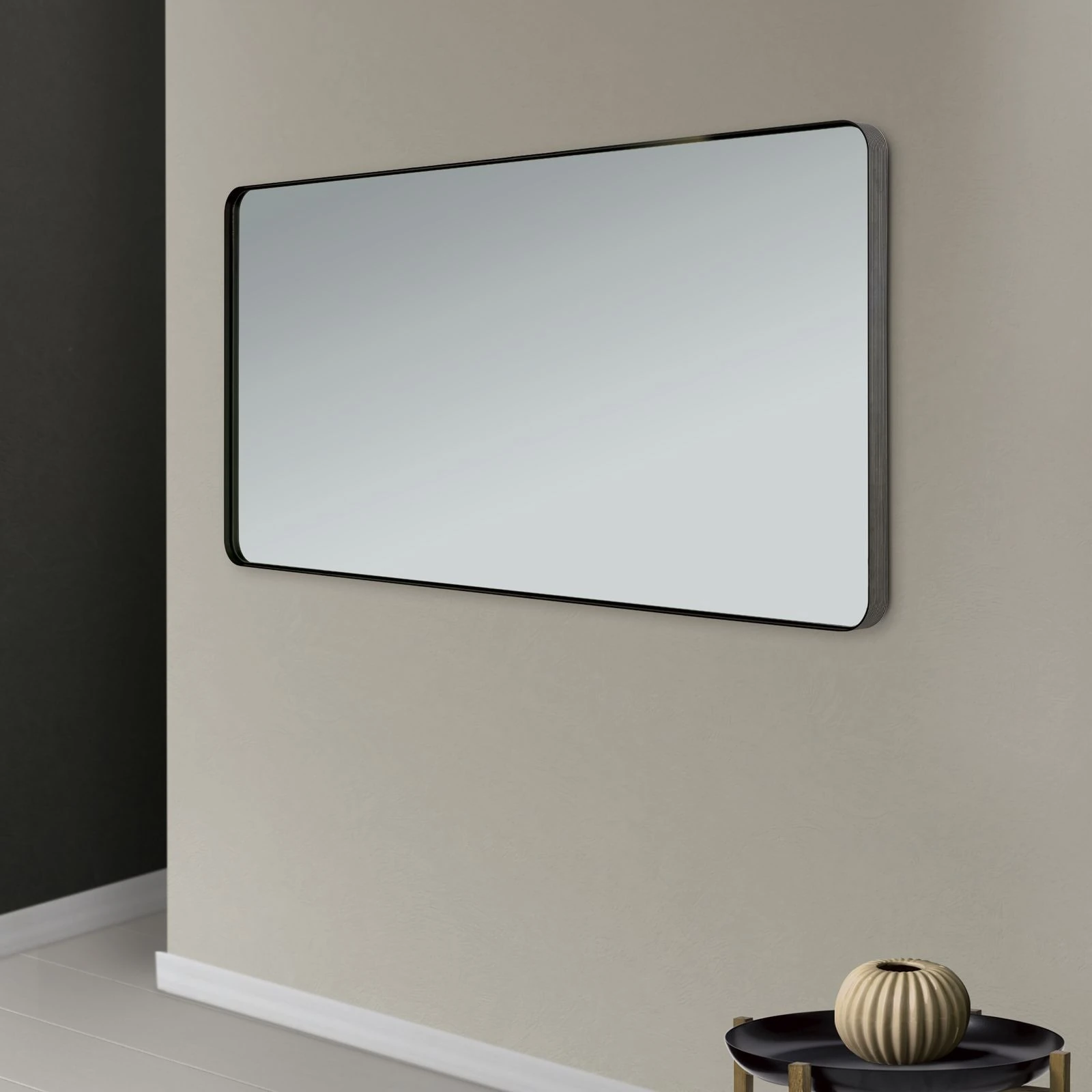 Ogledalo CARLO, 152x76 cm, crno - 3