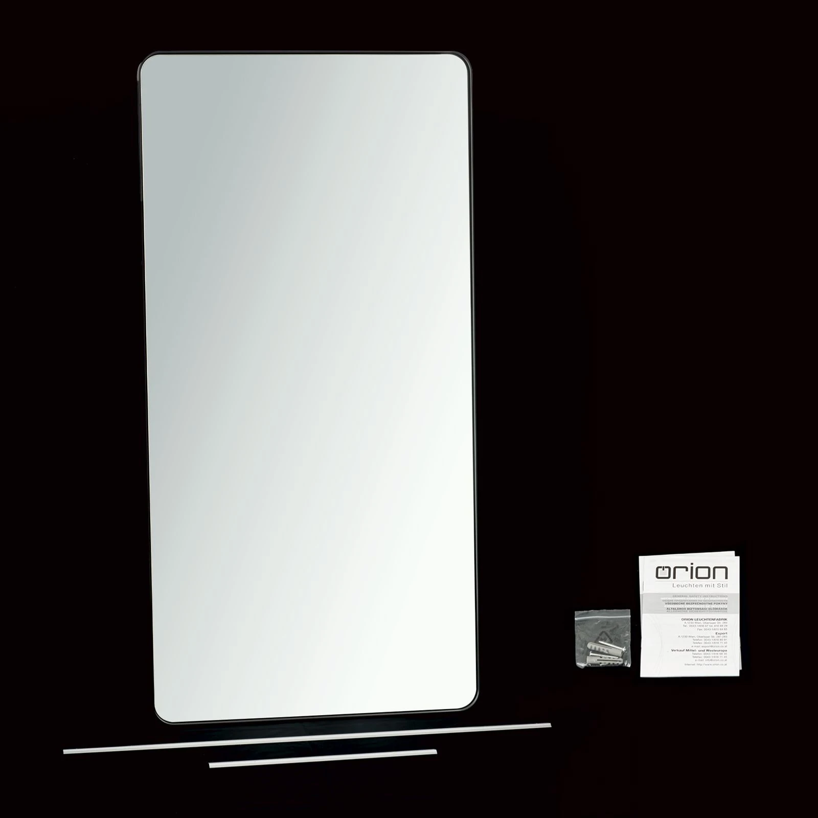 Ogledalo CARLO, 152x76 cm, crno - 8