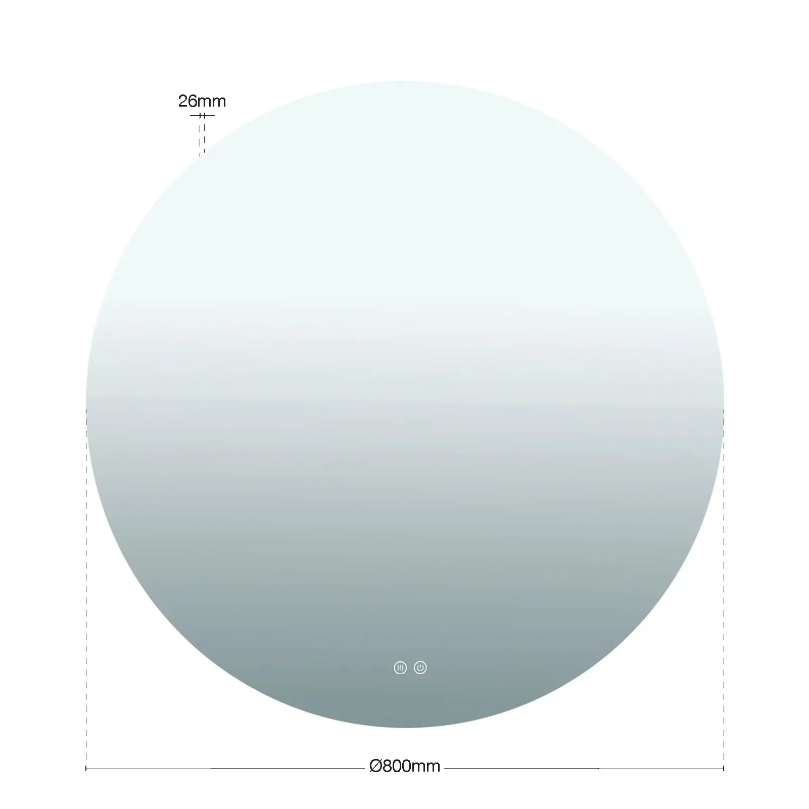 LED ogledalo FOCUS, Ø80cm, sa zaštitom od zamagljivanja - 7
