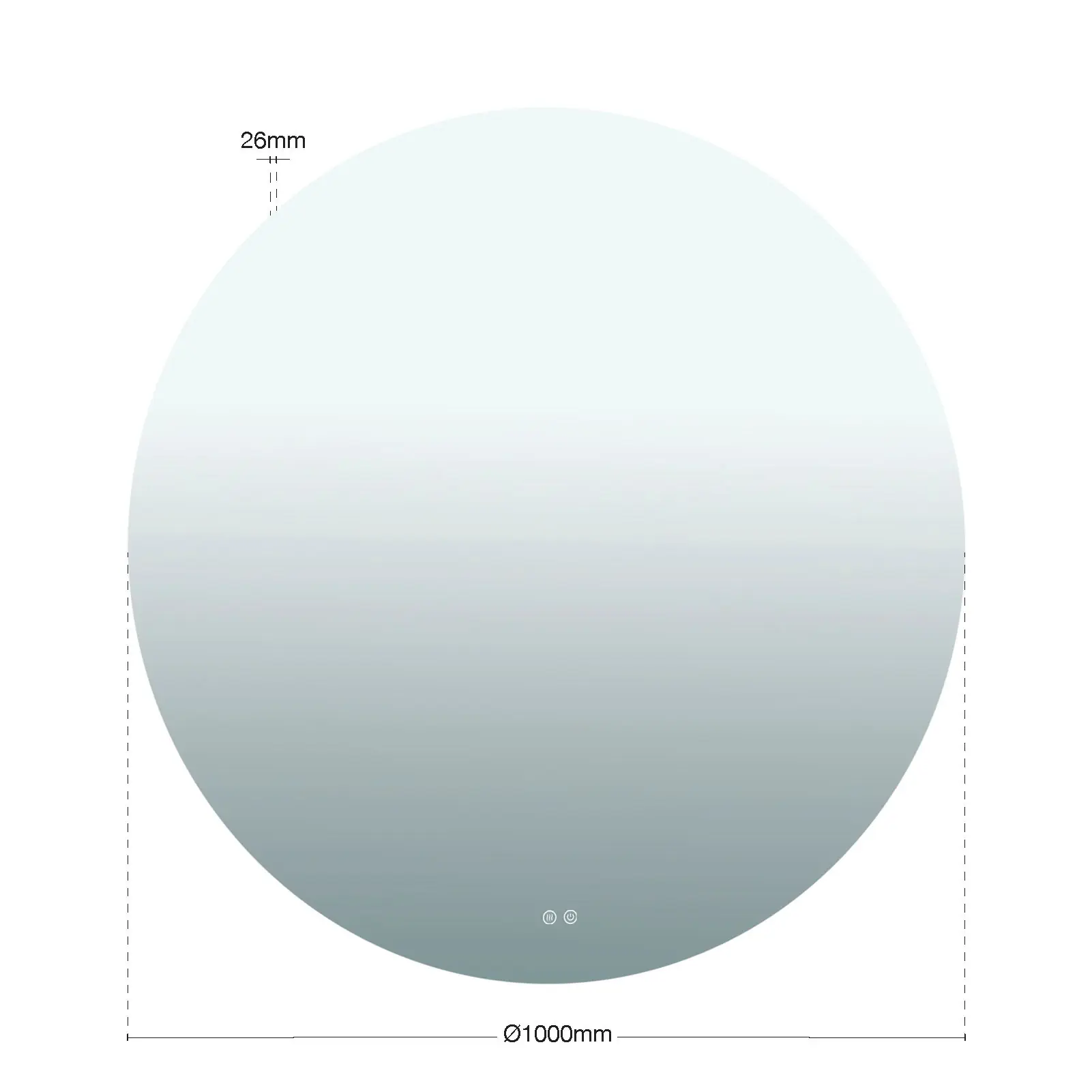 LED ogledalo FOCUS, Ø100cm, sa zaštitom od zamagljivanja - 7