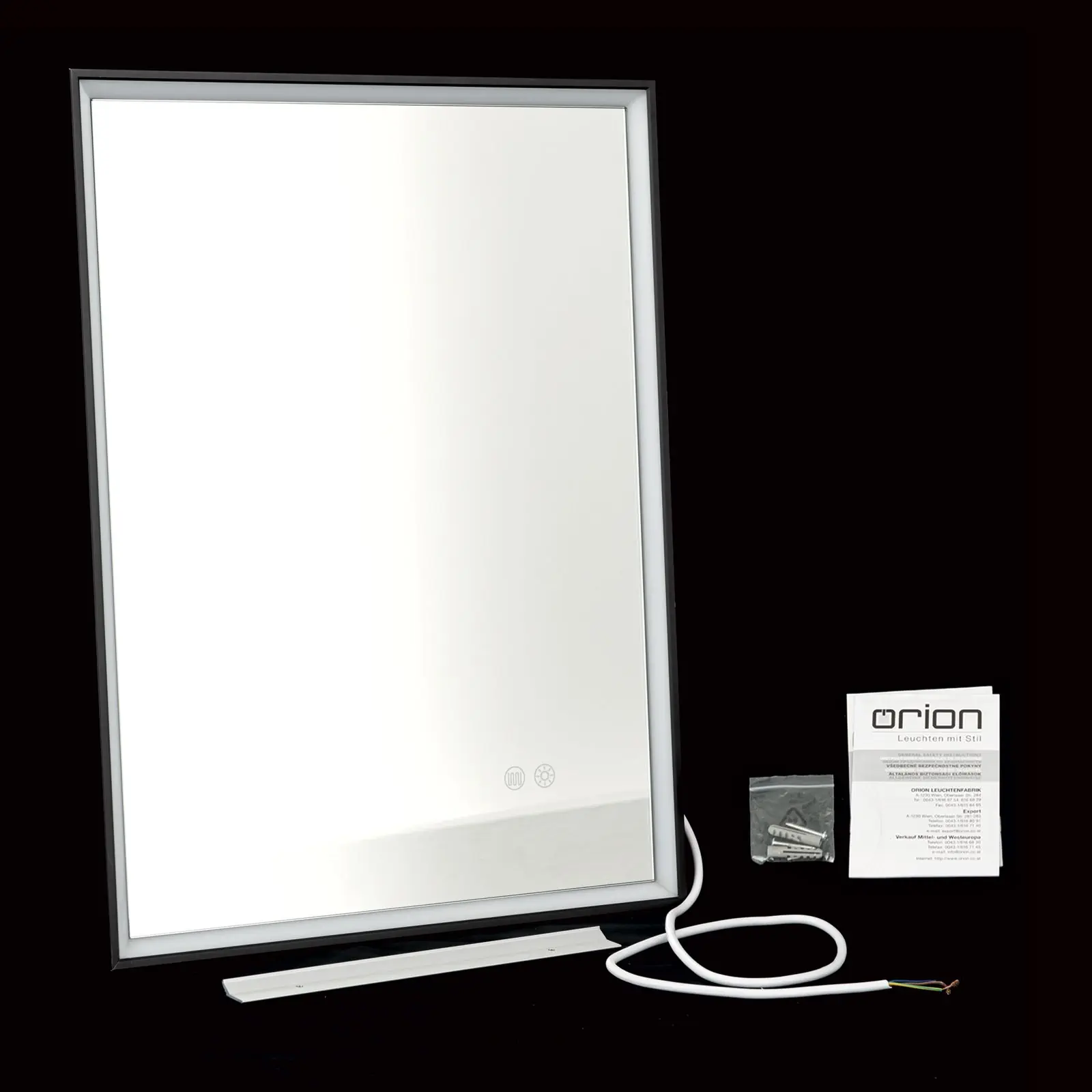 LED ogledalo FRAME, 45x60cm, crno - 8