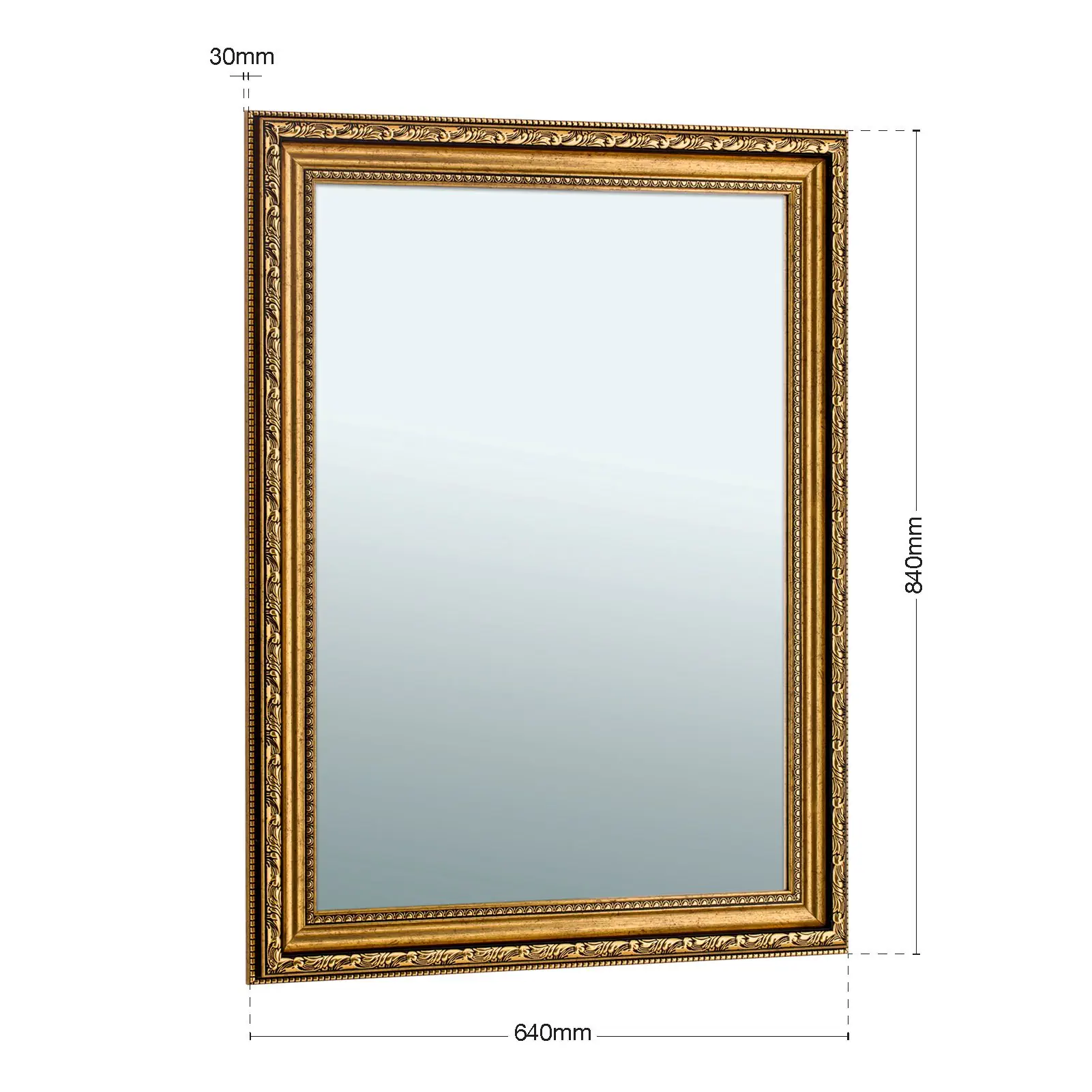 Ogledalo ELISA, 84×64 cm, antik zlato - 6