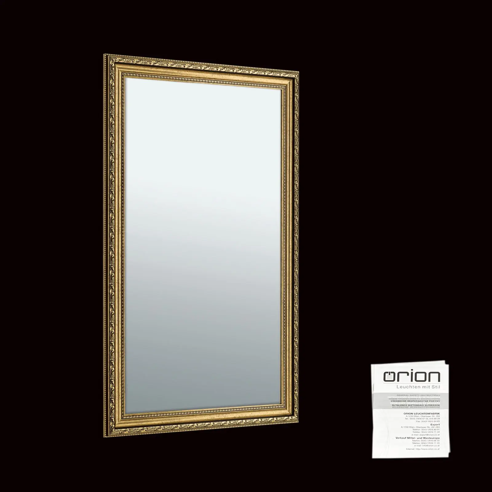 Ogledalo ELISA, 120×70 cm, antik zlato - 7