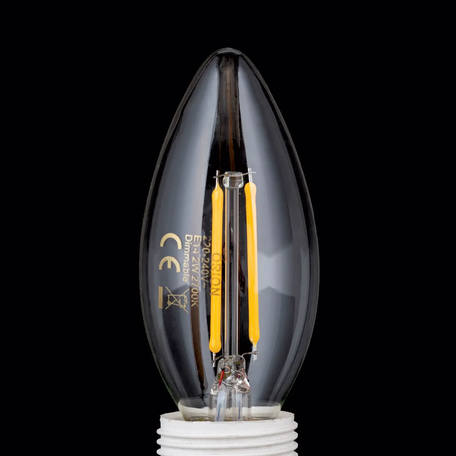 LED sveća, E14, 2 W, providna - 3