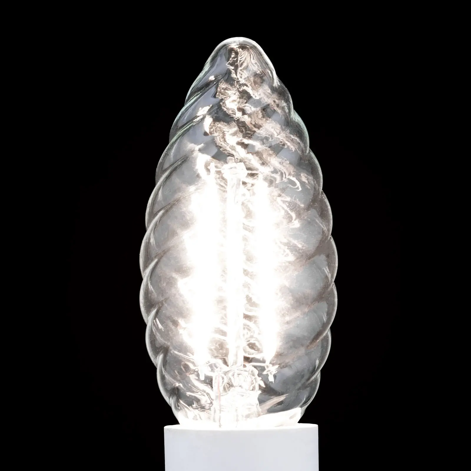 LED sveća sijalica uvijena, E14, 3 W, providna - 4