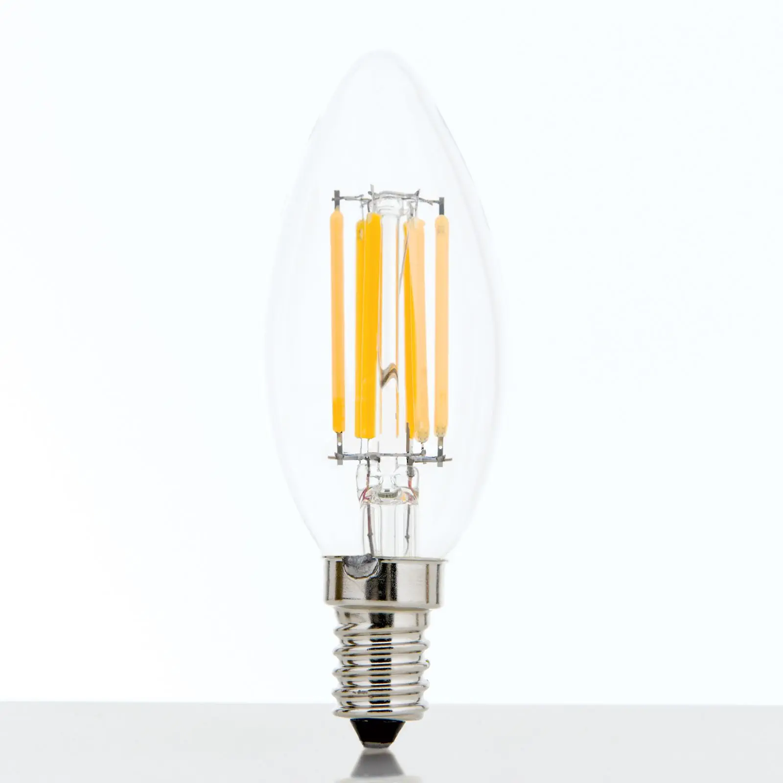 LED sveća sijalica, E14, 4 W, providna - 2