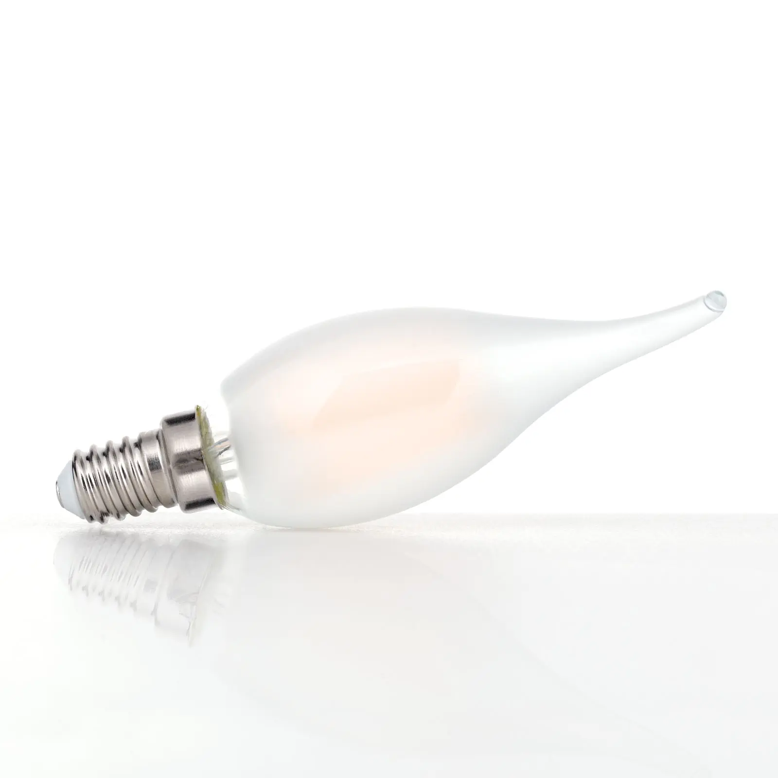 LED sveća „nalet vetra“, E14, 4,5 W, mat