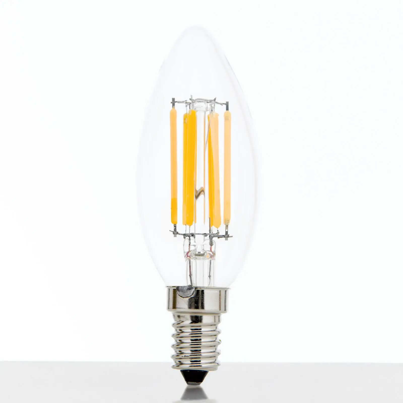 LED sveća sijalica, E14, 5 W, providna - 2