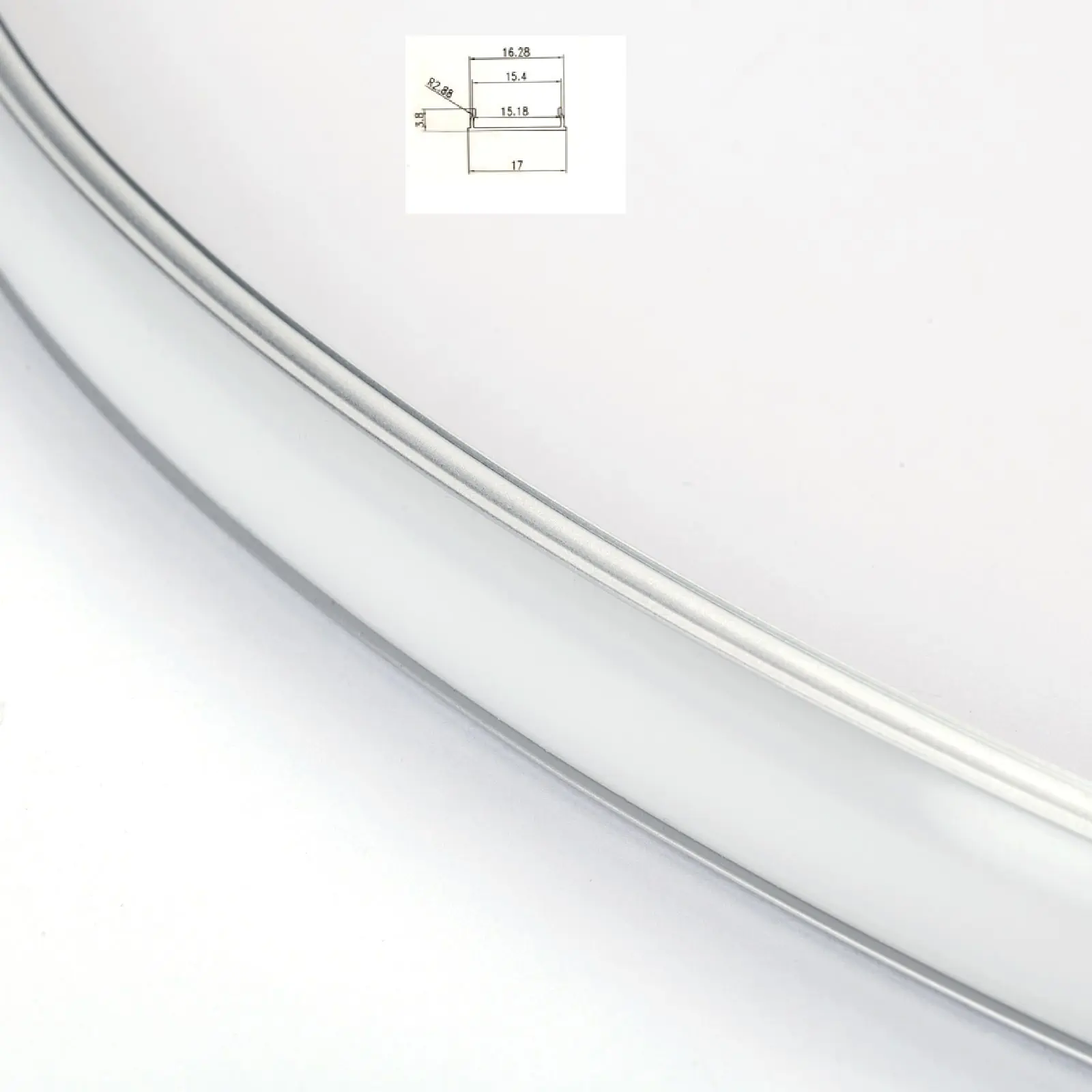 Aluminijumski profil za LED trake, opal mat, 1 m - 3