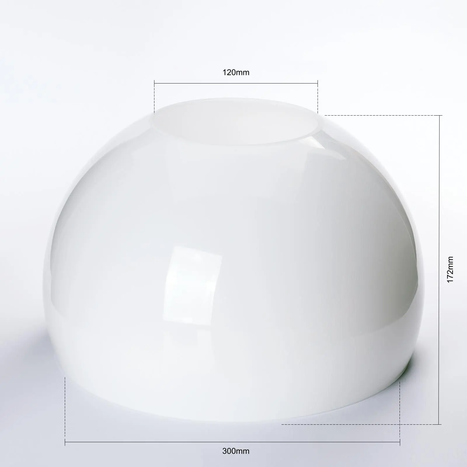 Stakleni abažur 343, Ø 30 cm, opal sjaj - 2