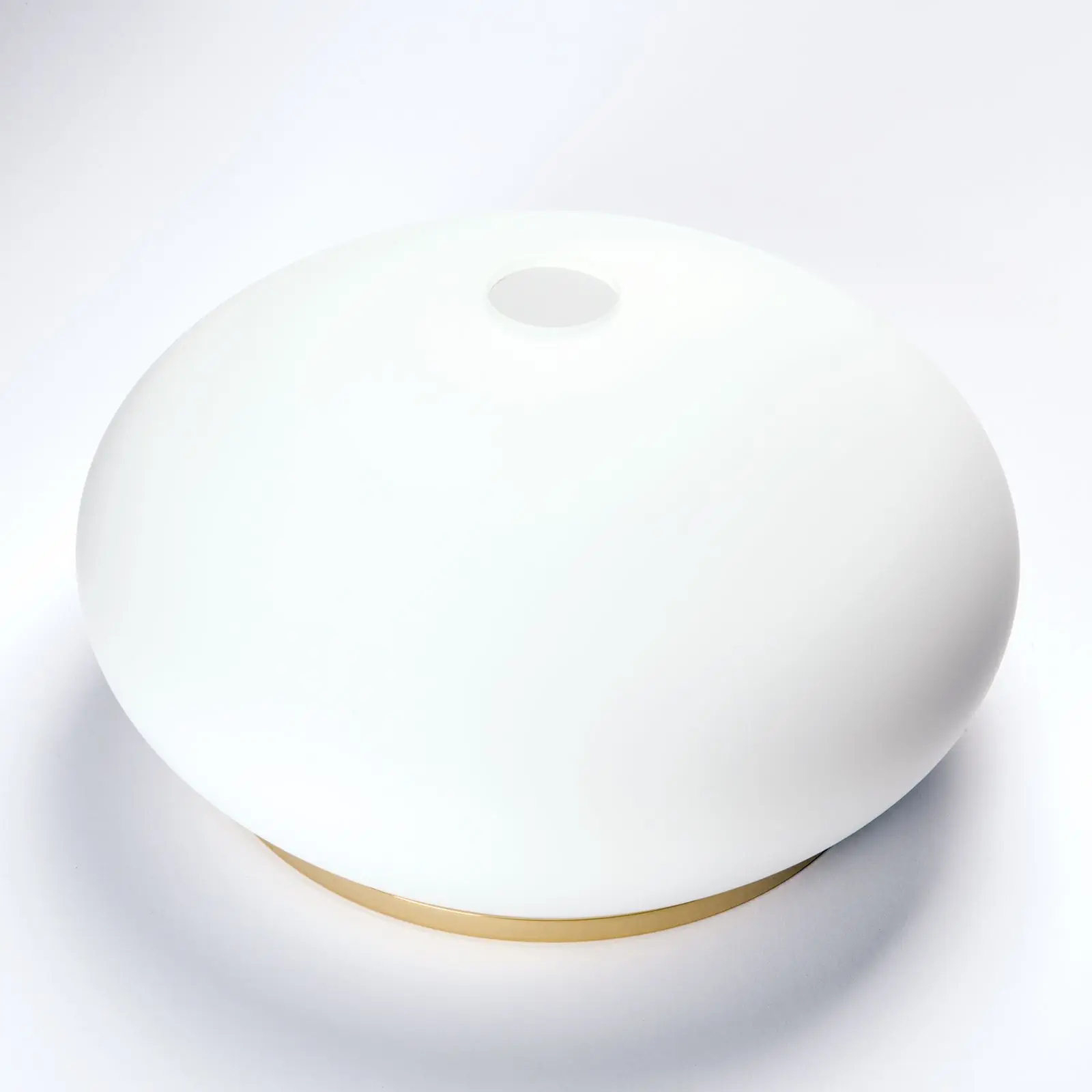 Stakleni abažur EMPIRE 386, Ø 310 mm, opal mat sa zlatnim prstenom