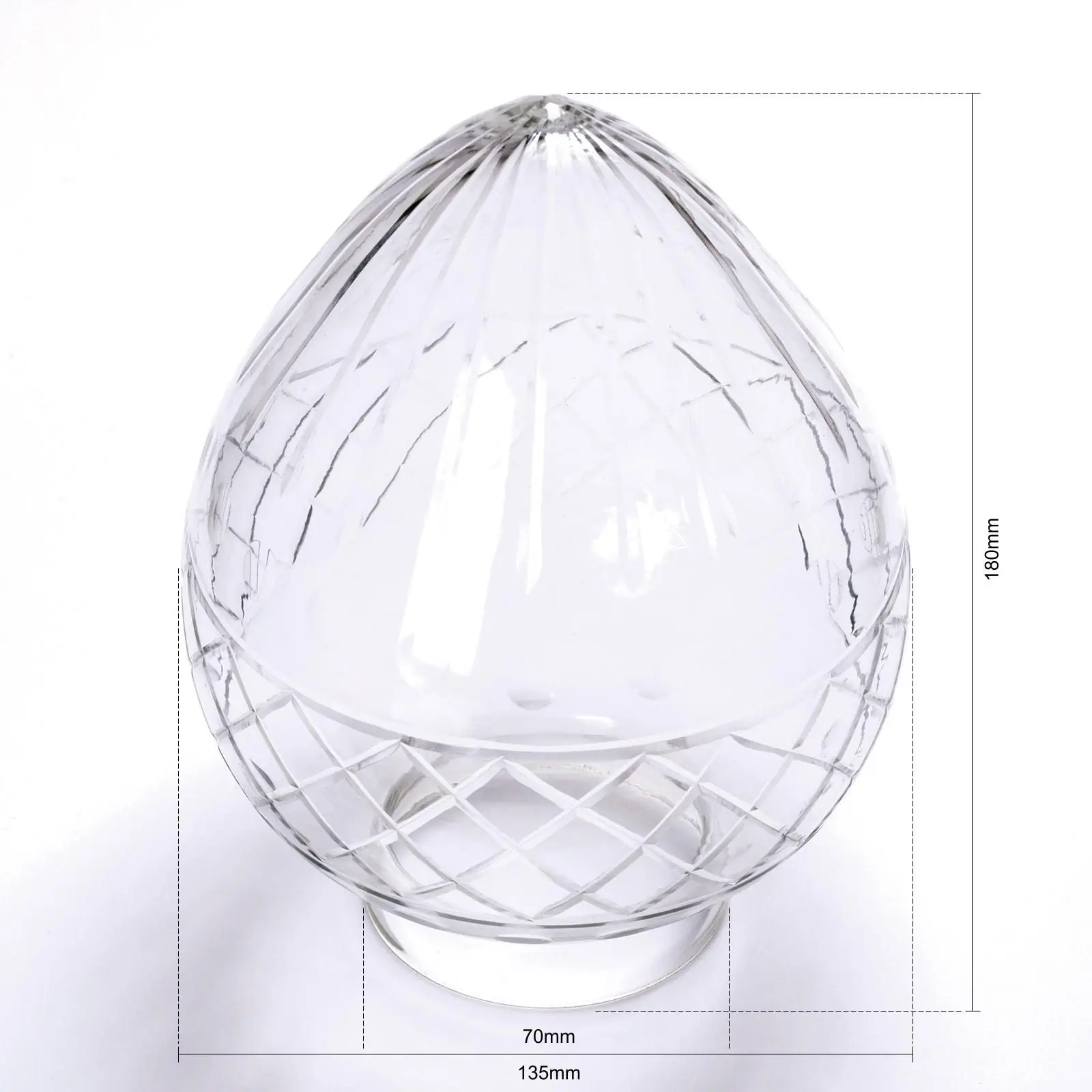 Stakleni abažur BUDAPEST 411, Ø 135 mm, transparentno polirano dekor - 2