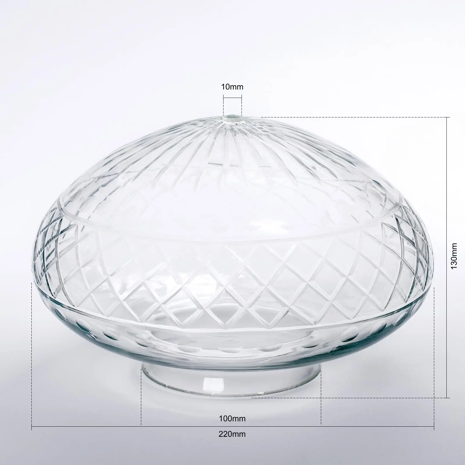 Stakleni abažur BUDAPEST 415, Ø 220 mm, transparentno polirano dekor - 2