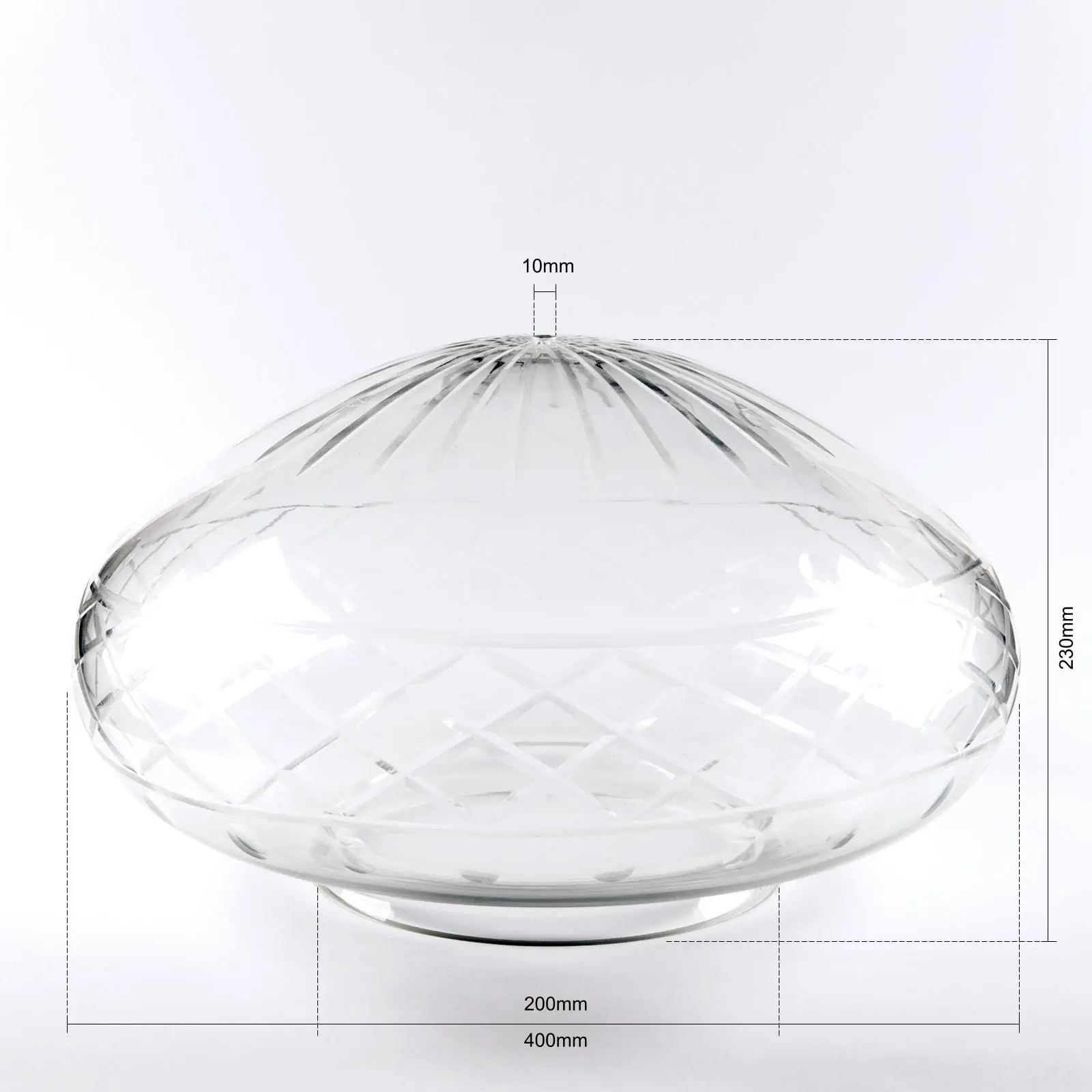 Stakleni abažur BUDAPEST 417, Ø 400 mm, transparentno polirano dekor - 2