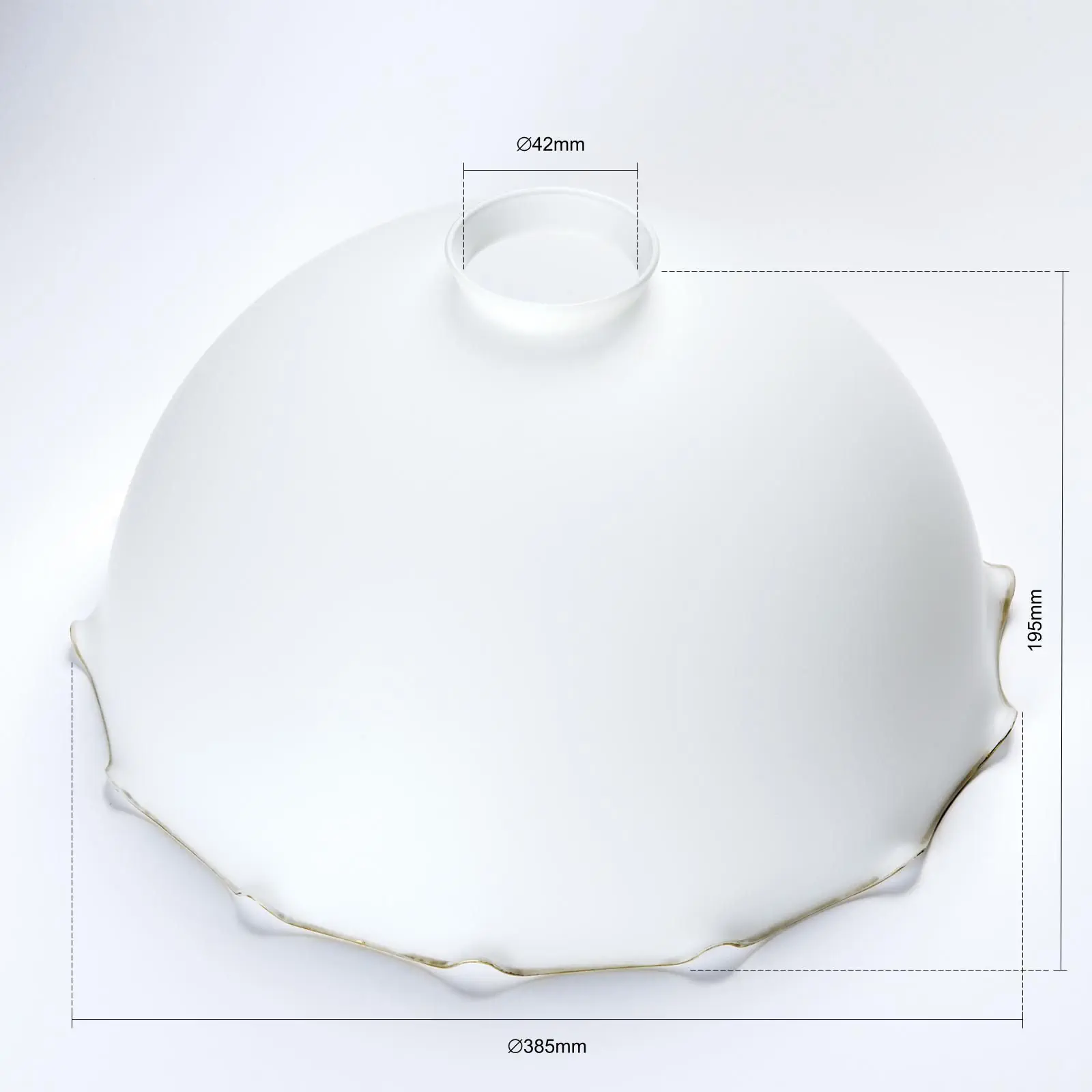 Stakleni abažur LANDHAUS 431, Ø 385 mm, opal mat sa zlatnim obodom - 2