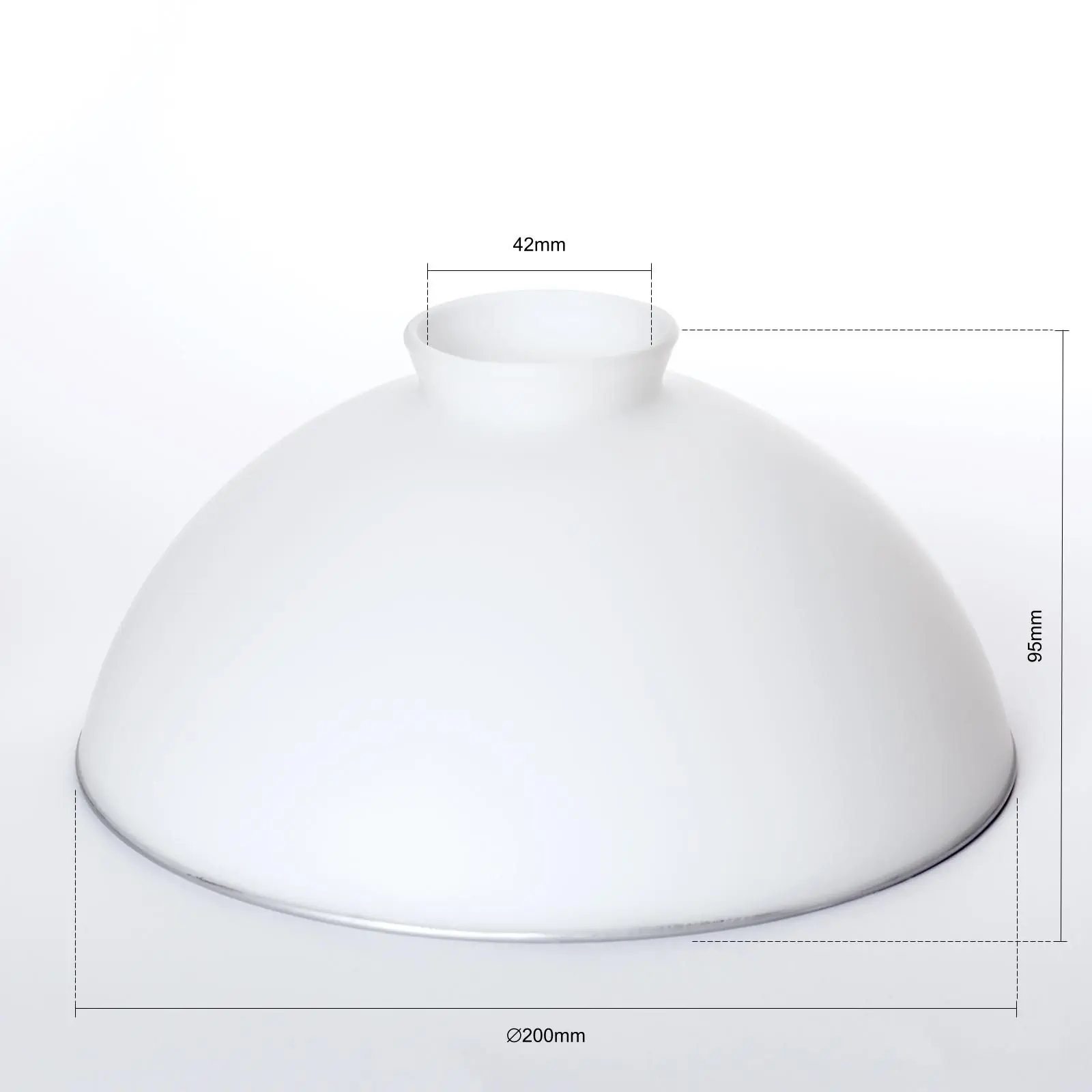 Stakleni abažur LANDHAUS 432, Ø 200 mm, opal mat sa srebrnim prstenom - 2