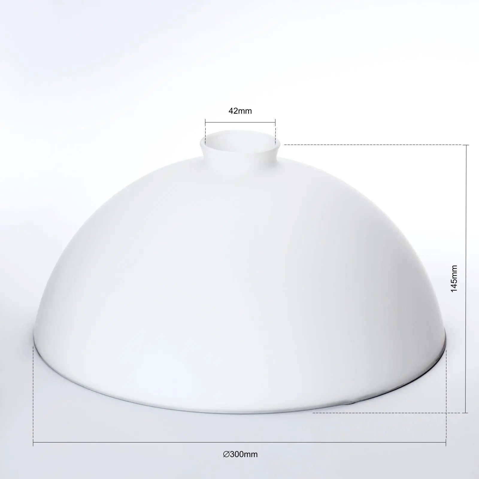 Stakleni abažur LANDHAUS 433, Ø 300 mm, opal mat sa srebrnim prstenom - 2