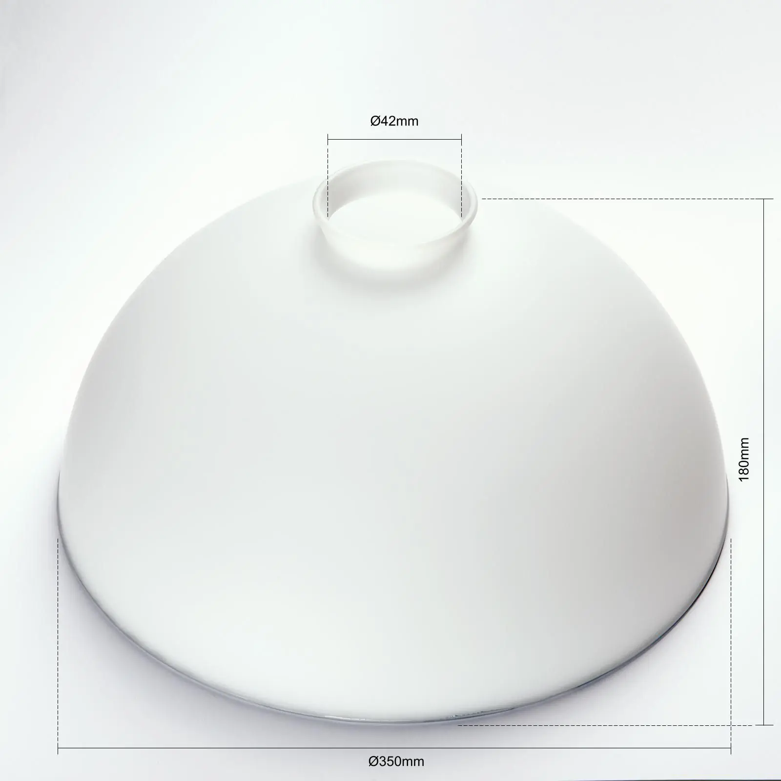 Stakleni abažur LANDHAUS 434, Ø 350 mm, opal mat sa srebrnim prstenom - 2