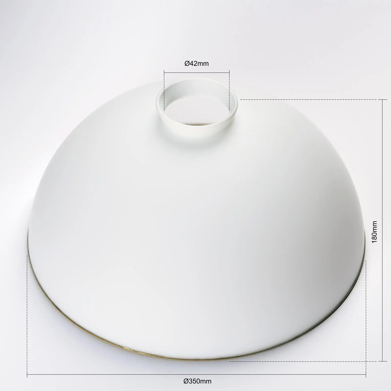 Stakleni abažur LANDHAUS 434, Ø 350 mm, opal mat sa zlatnim prstenom - 2