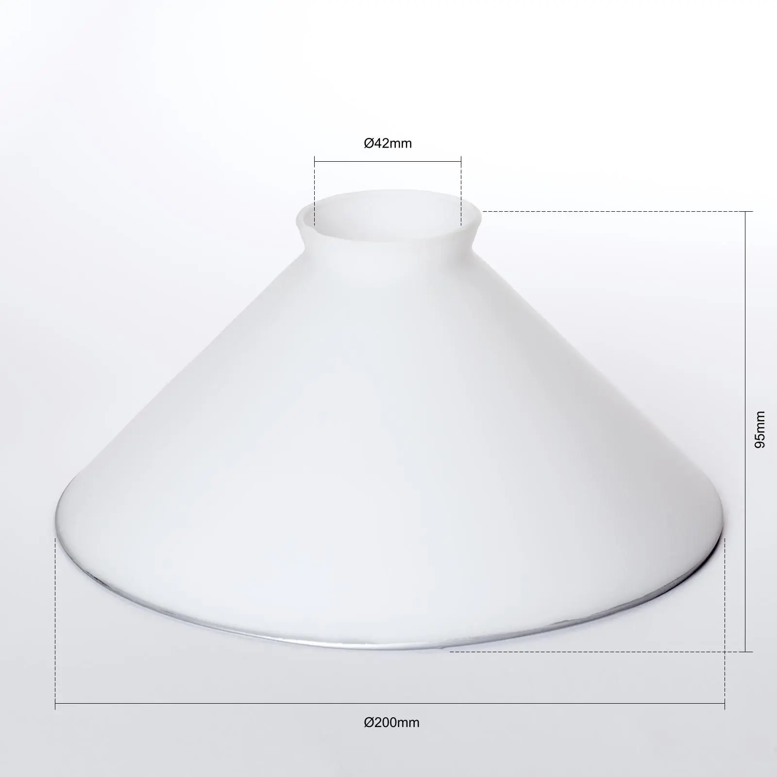 Stakleni abažur LANDHAUS 435, Ø 200 mm, opal mat sa srebrnim prstenom - 2