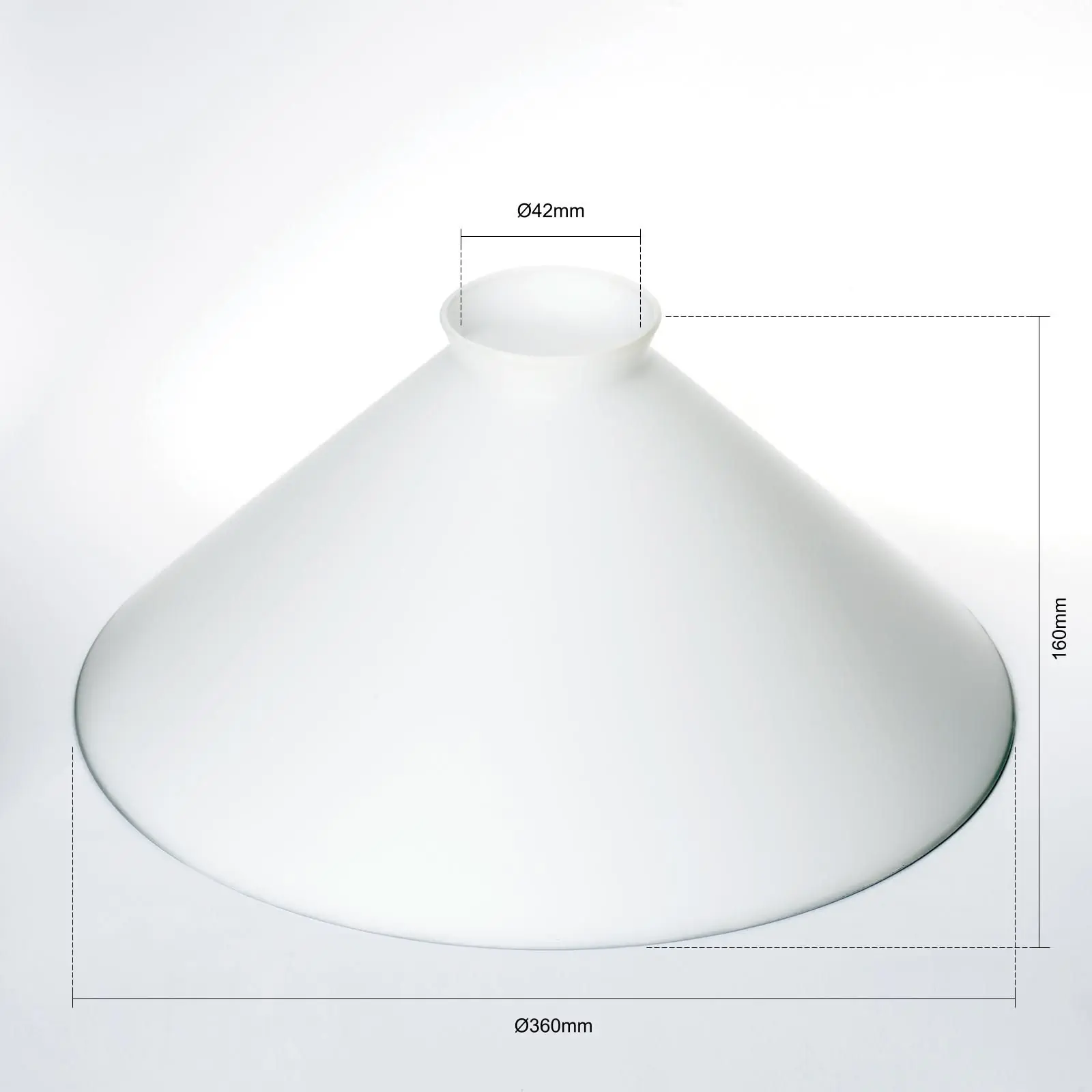 Stakleni abažur LANDHAUS 437, Ø 360 mm, opal mat sa srebrnim prstenom - 2